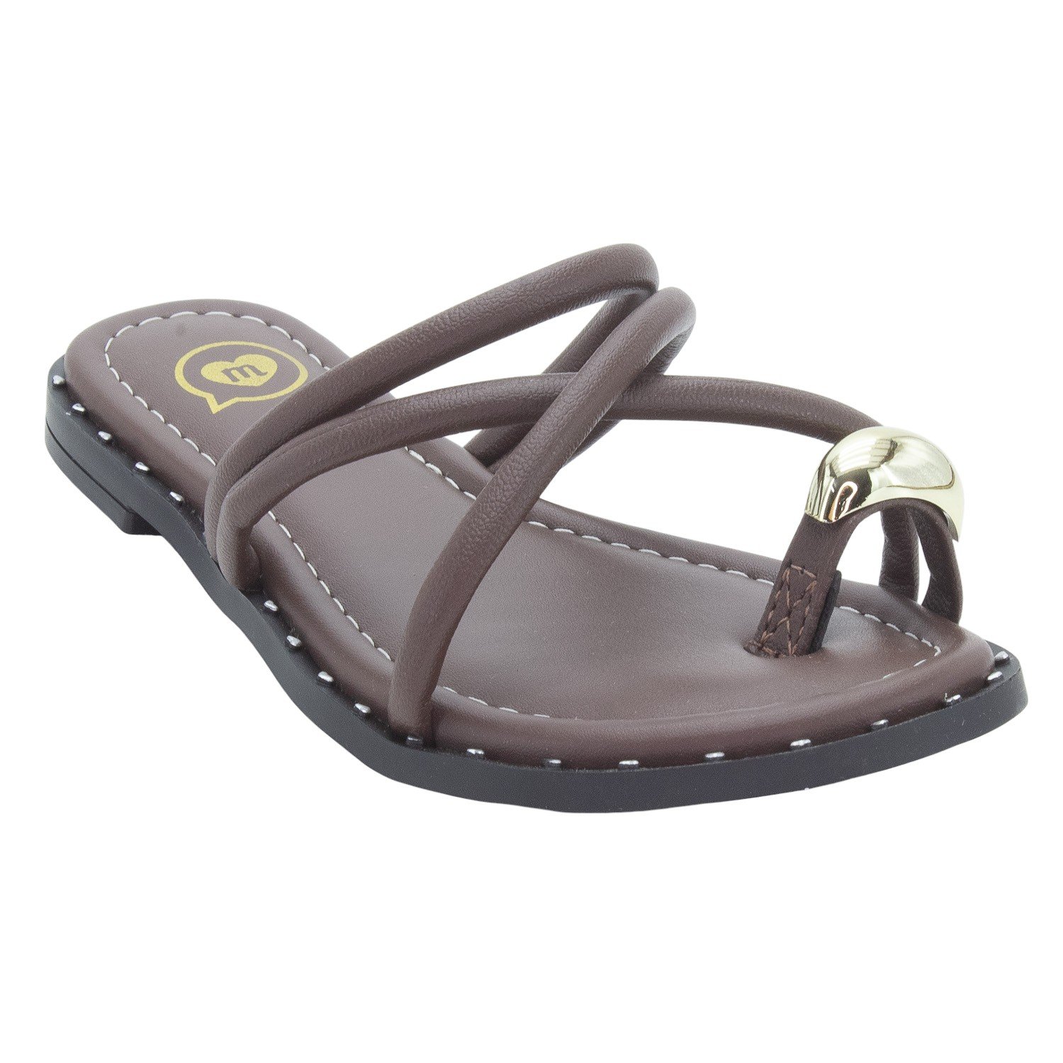 Rasteira Infantil Menina Molekinha 2342.111 - Marrom Marrom 2