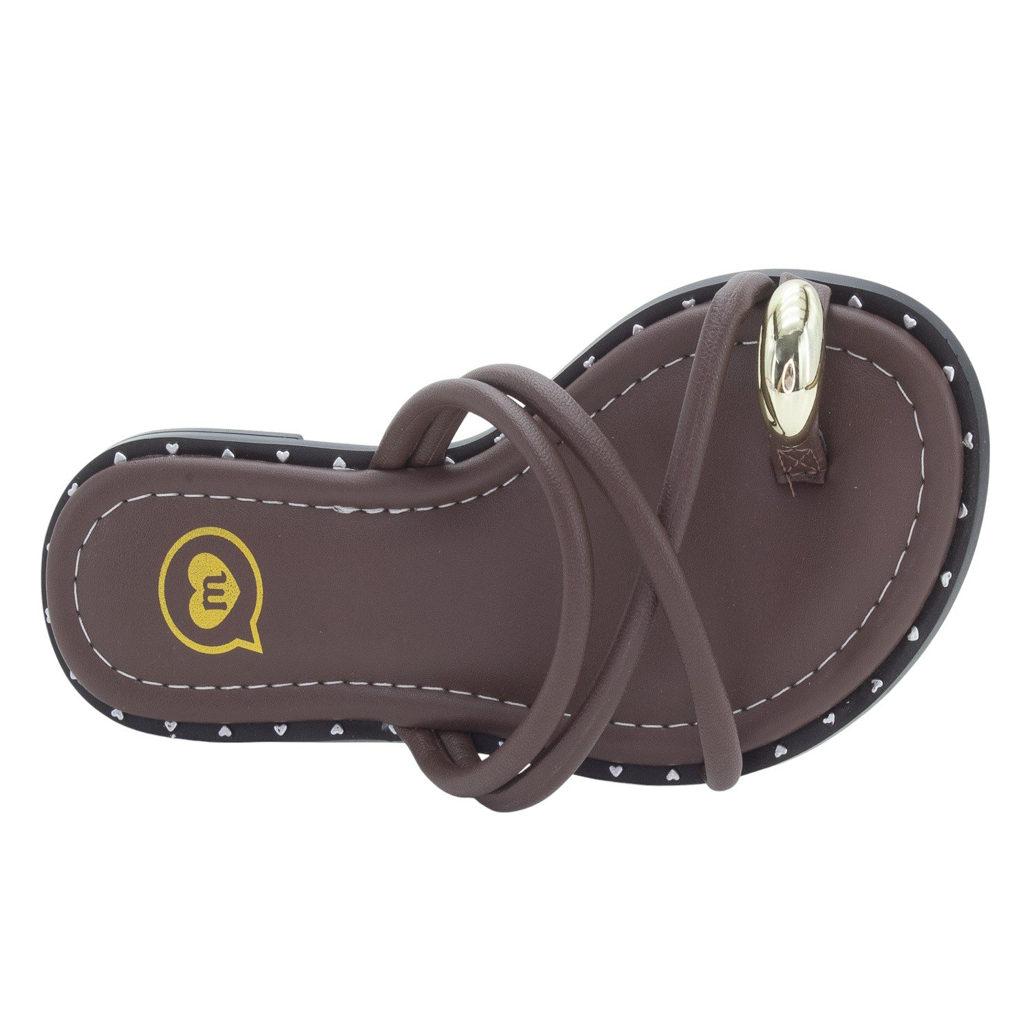 Rasteira Infantil Menina Molekinha 2342.111 - Marrom Marrom 5