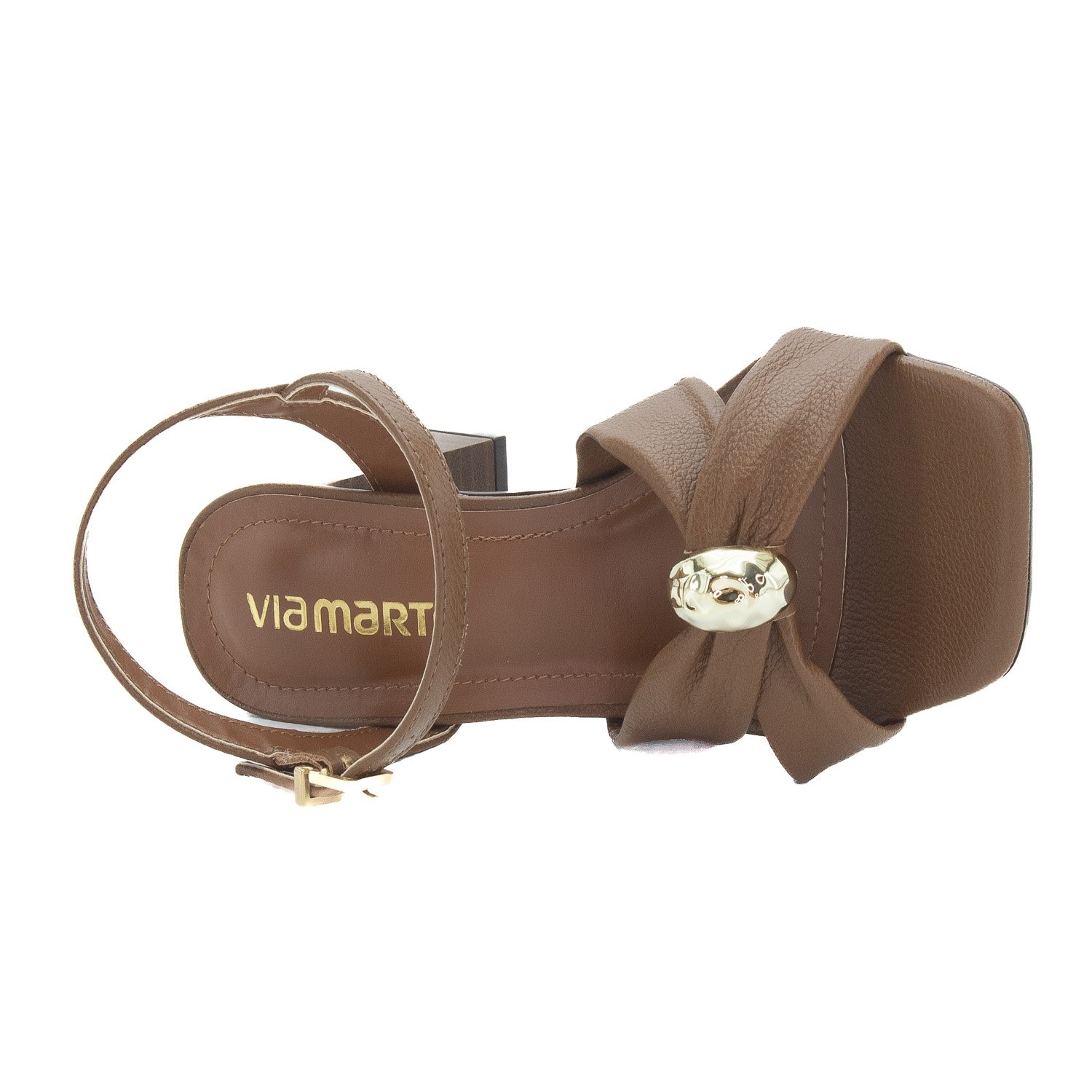 Sandália Feminina Via Marte 319-002-01 - Marrom Marrom 5
