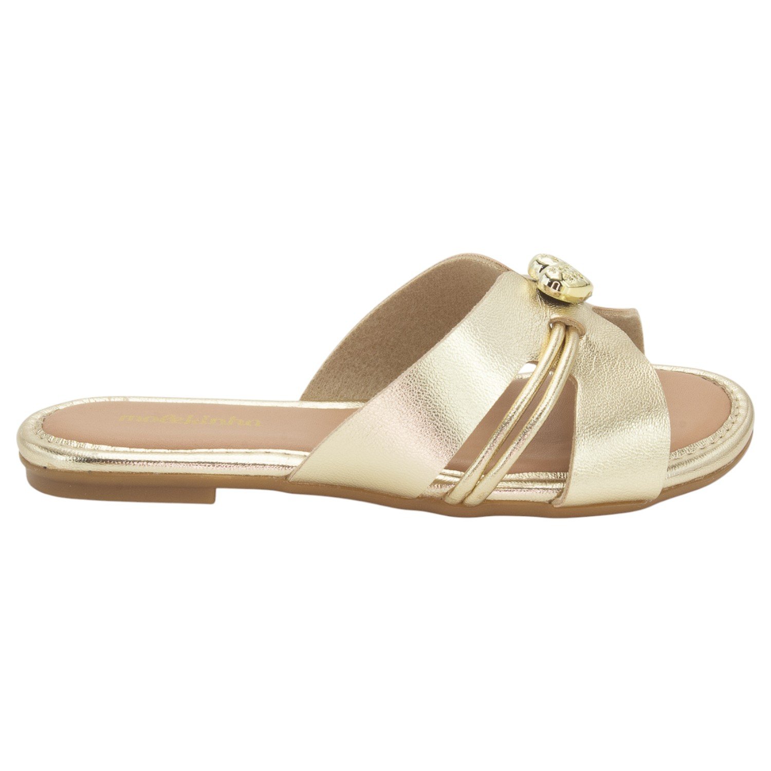 Rasteira Feminina Molekinha 2157.1207 - Dourado