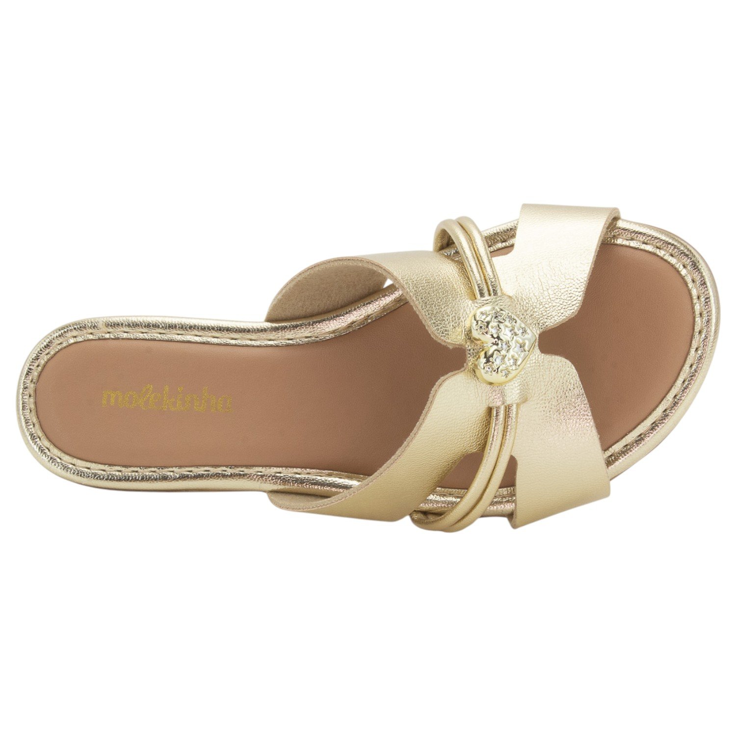 Rasteira Feminina Molekinha 2157.1207 - Dourado Dourado 5