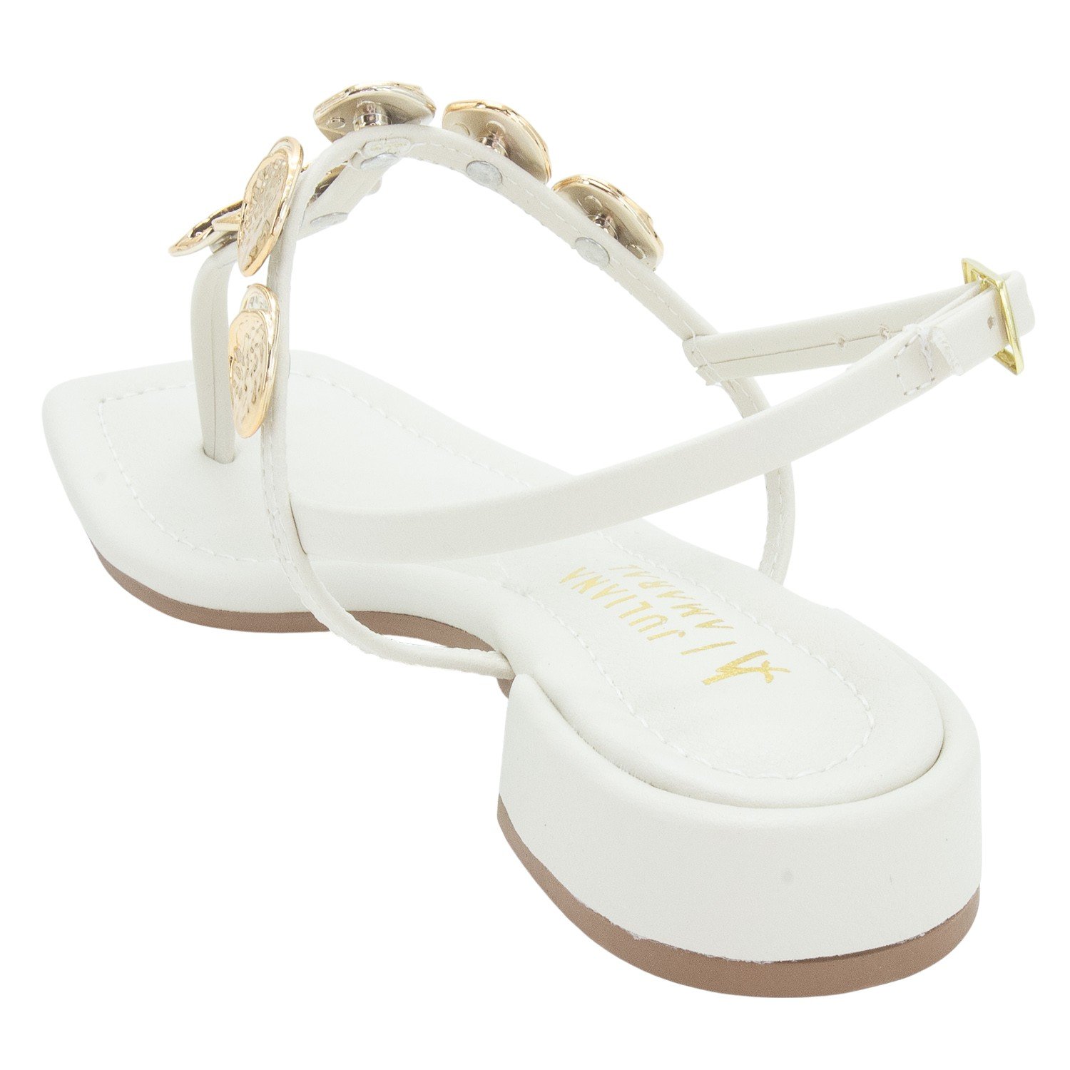 Sandália Feminina Juliana Amaral SP1521 - Off White Branco 3