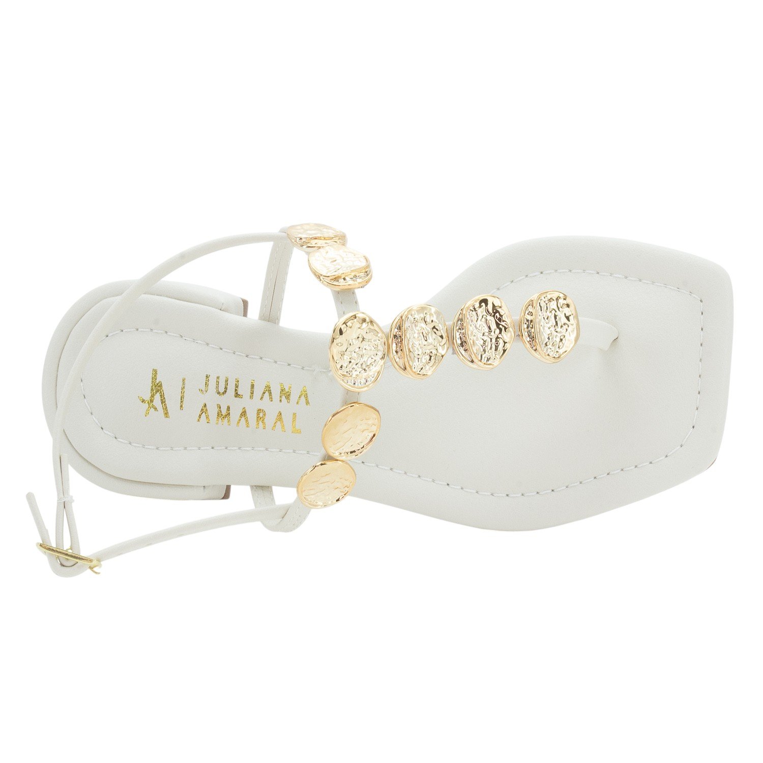 Sandália Feminina Juliana Amaral SP1521 - Off White Branco 5