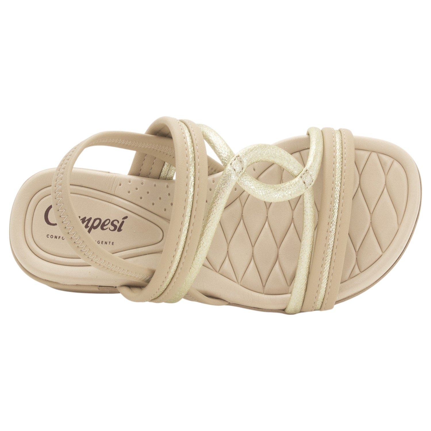 Sandália Feminina Campesí CP164 - Bege Bege 5