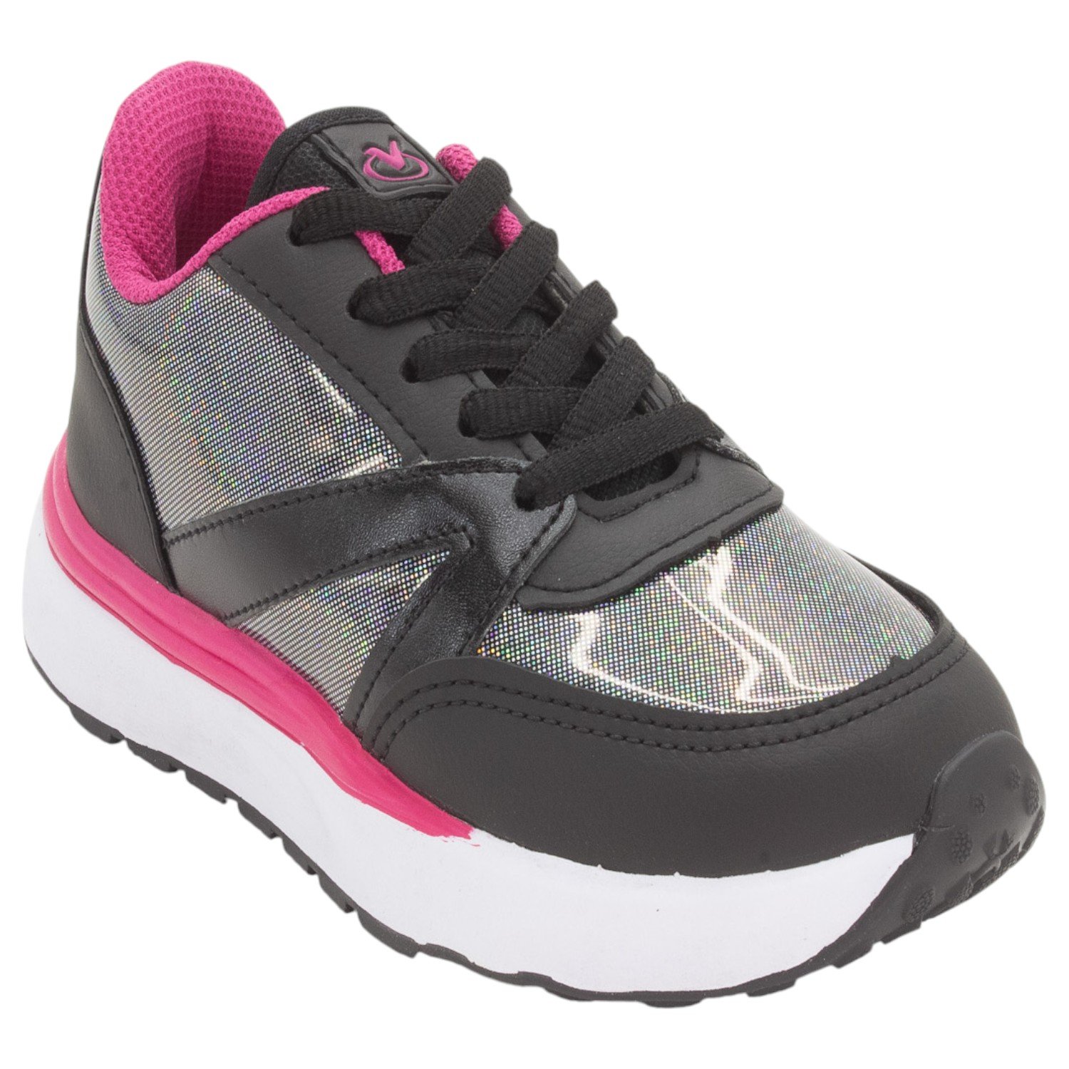 Tênis Infantil Menina Via Vip VNJ3010 - Preto Preto 2