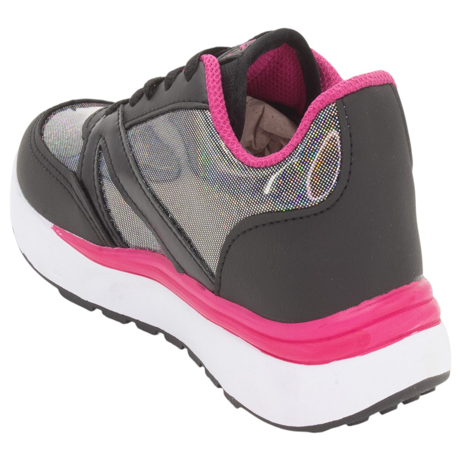 Tênis Infantil Menina Via Vip VNJ3010 - Preto Preto 3