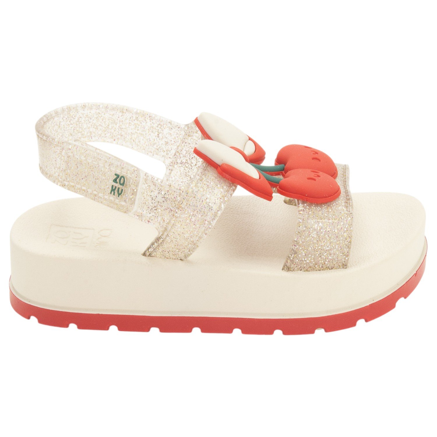 Sandália Infantil Menina Zaxynina Cherry - Off White