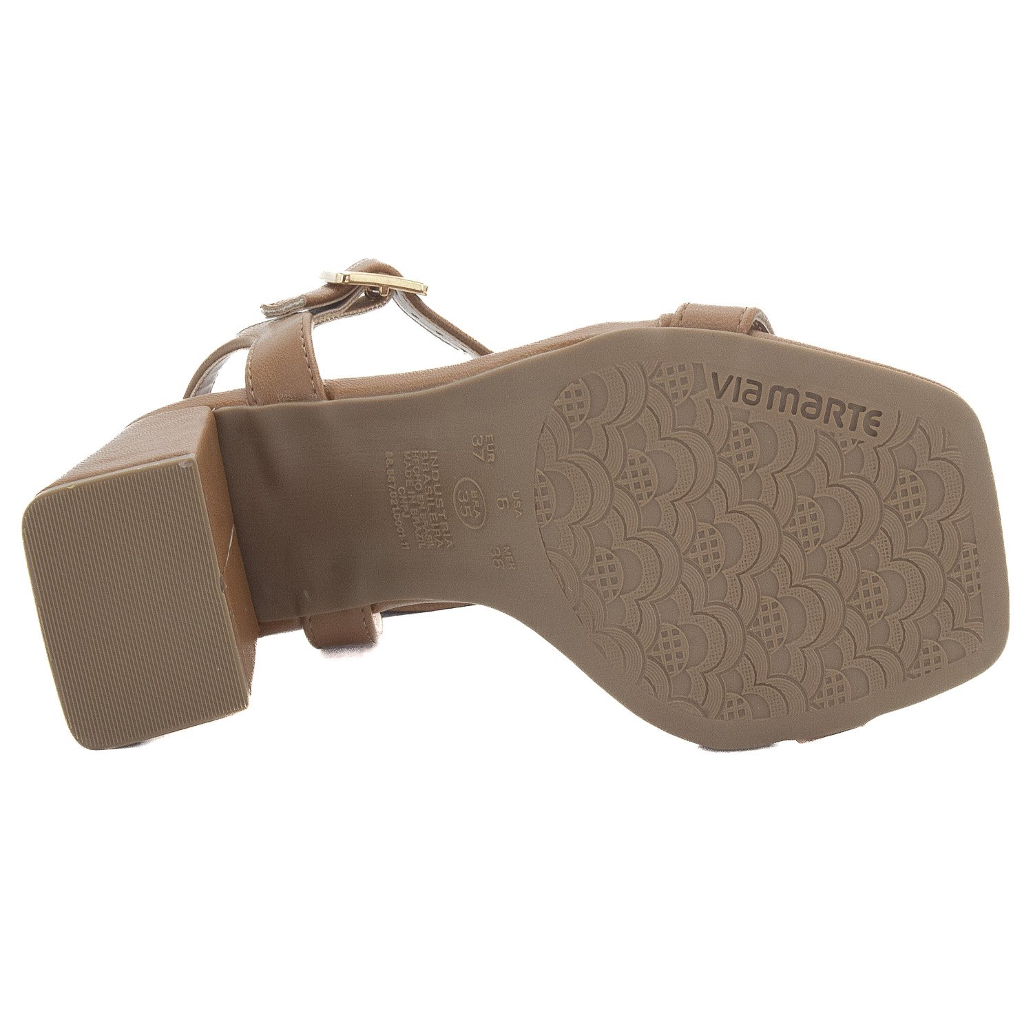 Sandália Feminina Via Marte 171-036-01 - Marrom Marrom 4