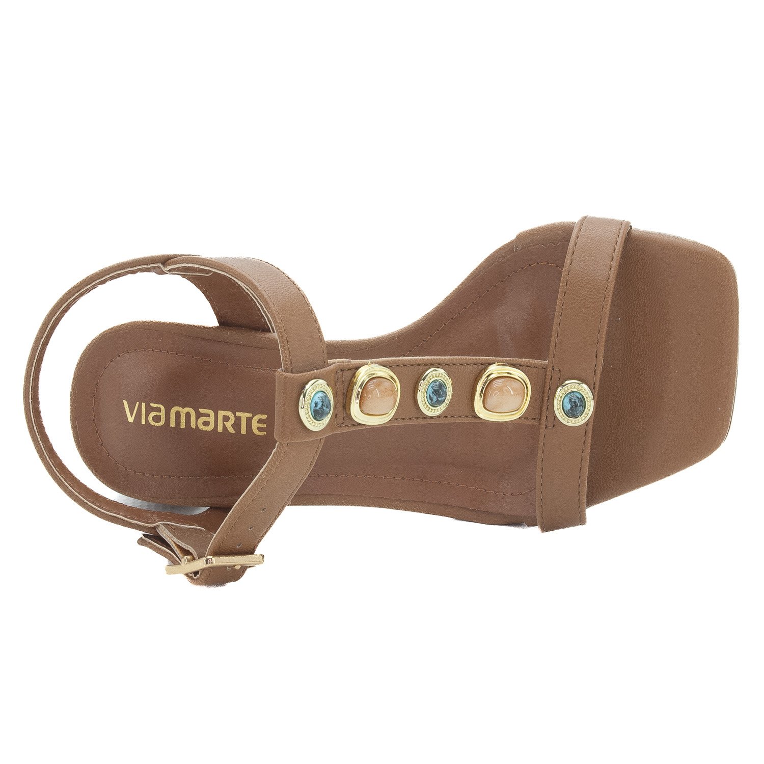 Sandália Feminina Via Marte 171-036-01 - Marrom Marrom 5
