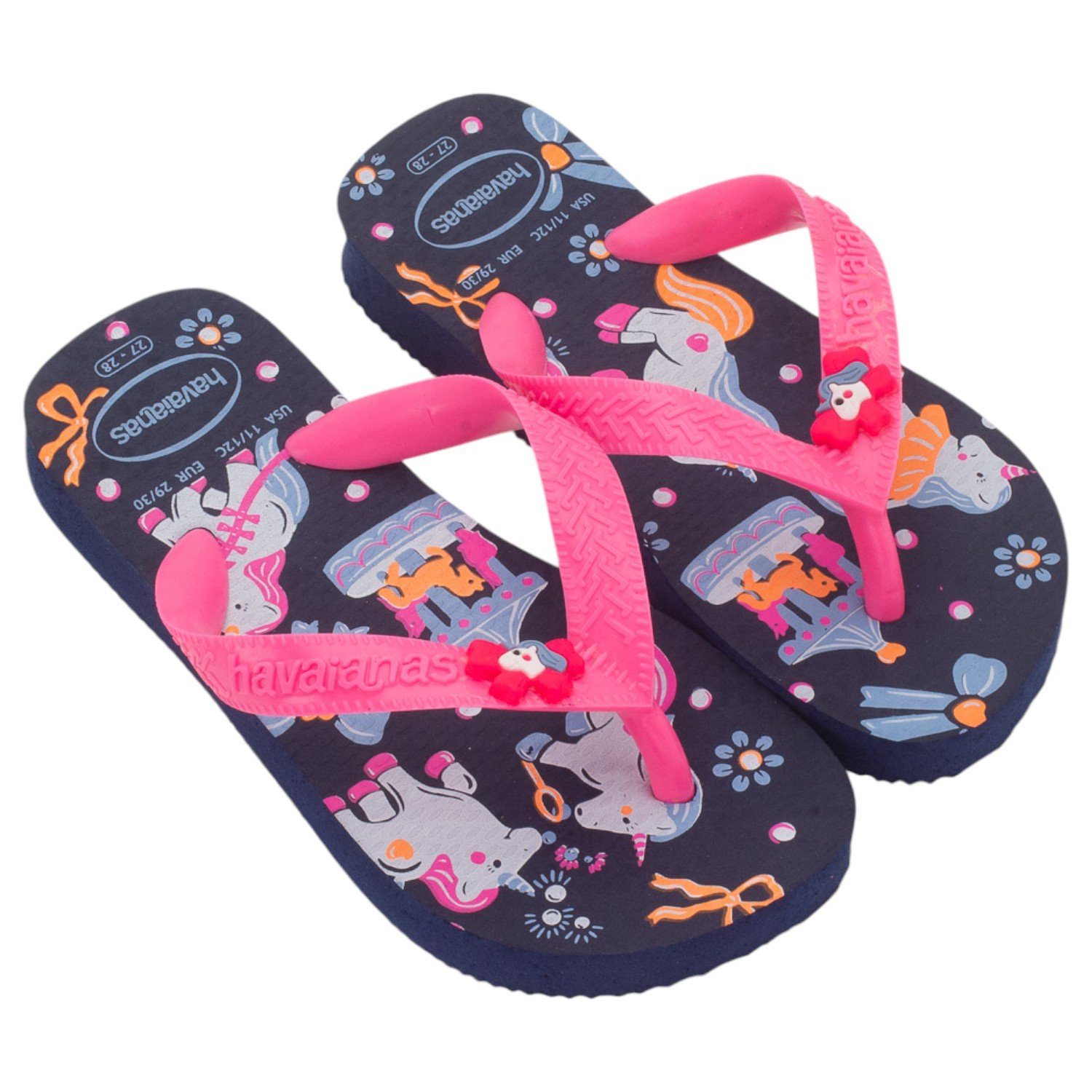 Chinelo Infantil Meninas Havaianas Fantasy - Marinho