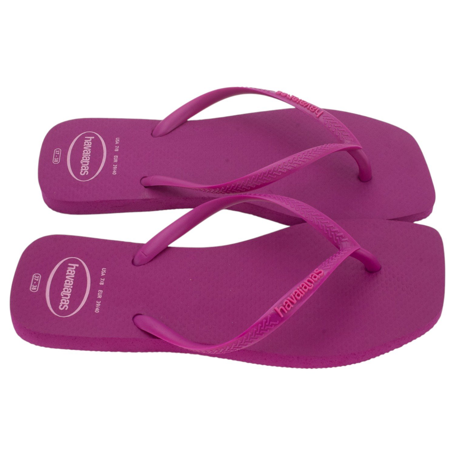 Chinelo Feminino Havaianas Slim Square Logo Pop Up - Roxo Roxo 2