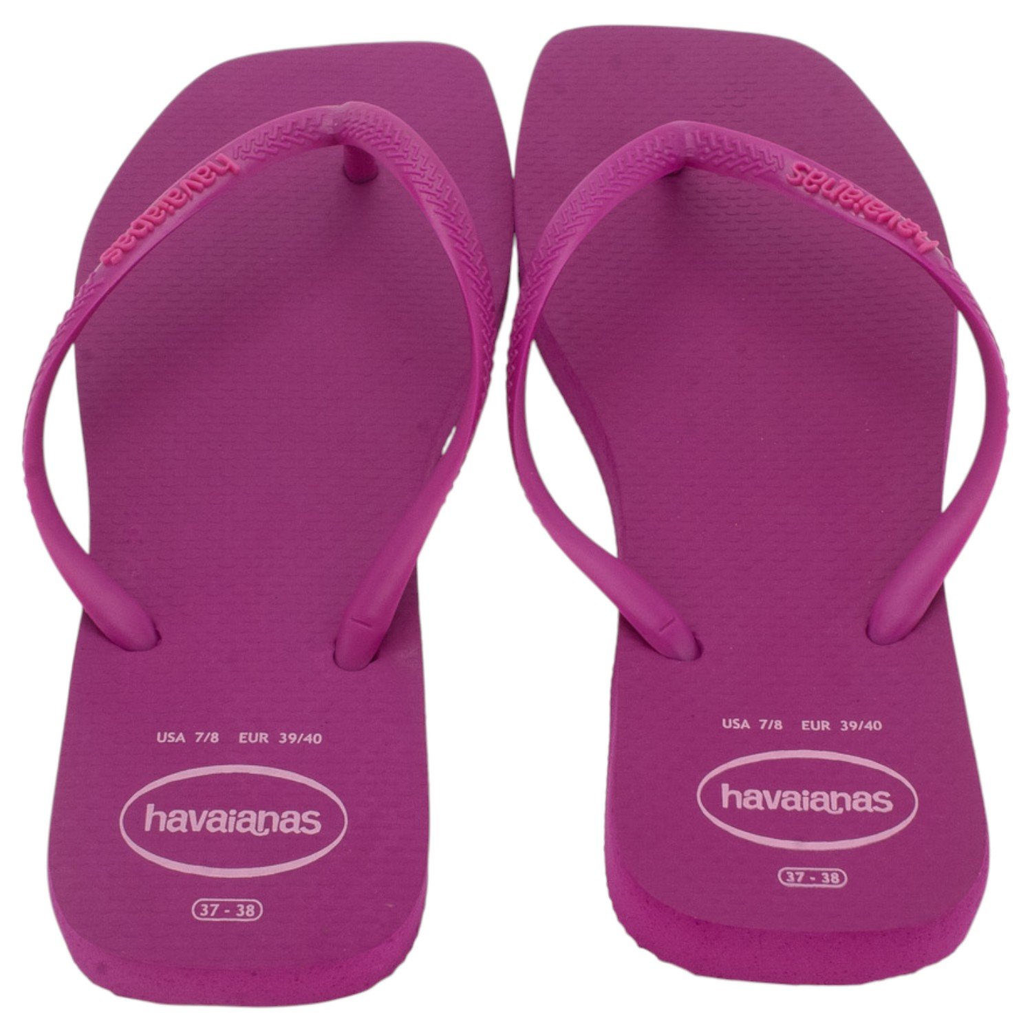 Chinelo Feminino Havaianas Slim Square Logo Pop Up - Roxo Roxo 3