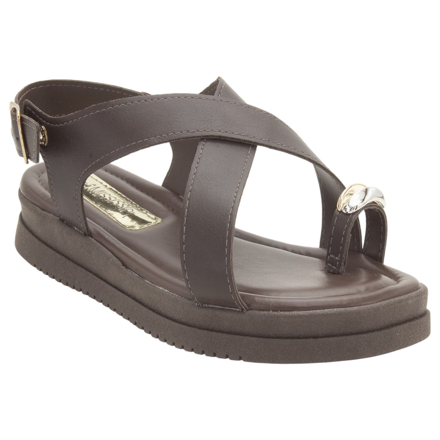 Sandália Feminina Mississipi MF111 - Marrom Marrom 2