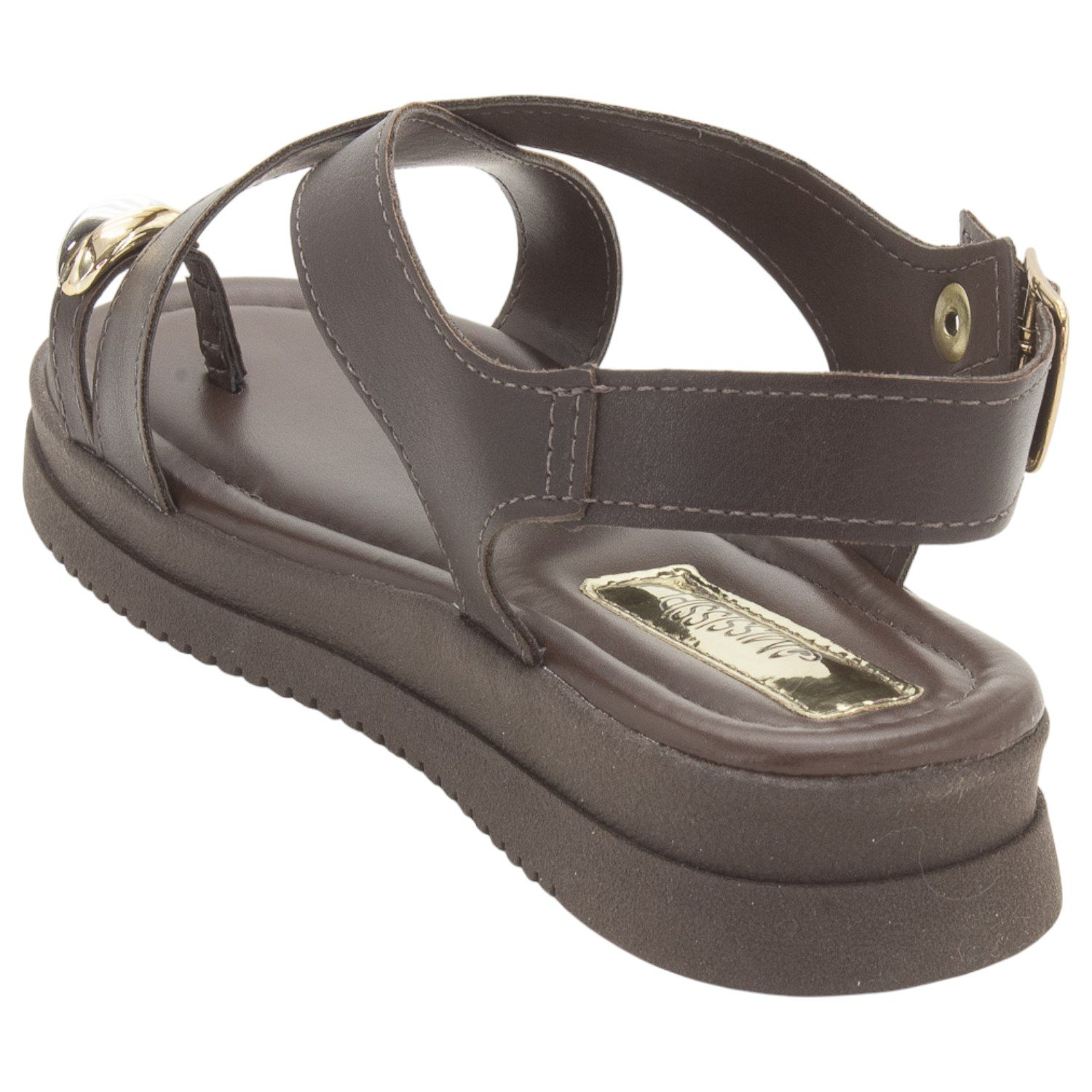 Sandália Feminina Mississipi MF111 - Marrom Marrom 3