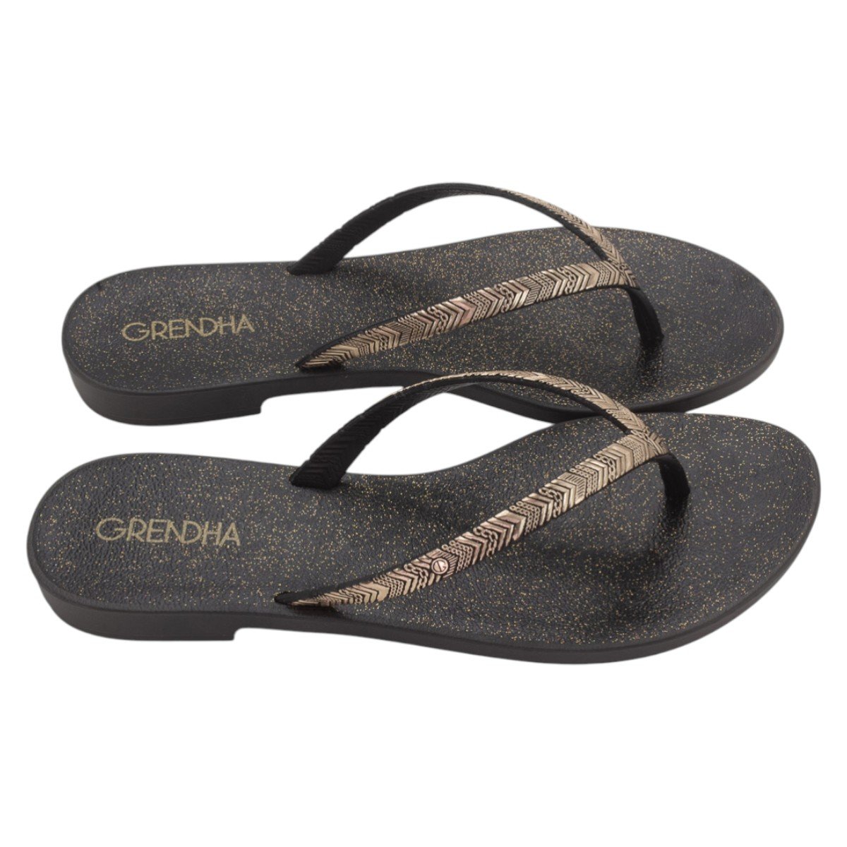 Chinelo Feminino Grendha Amor Em Flor - Preto Preto 2