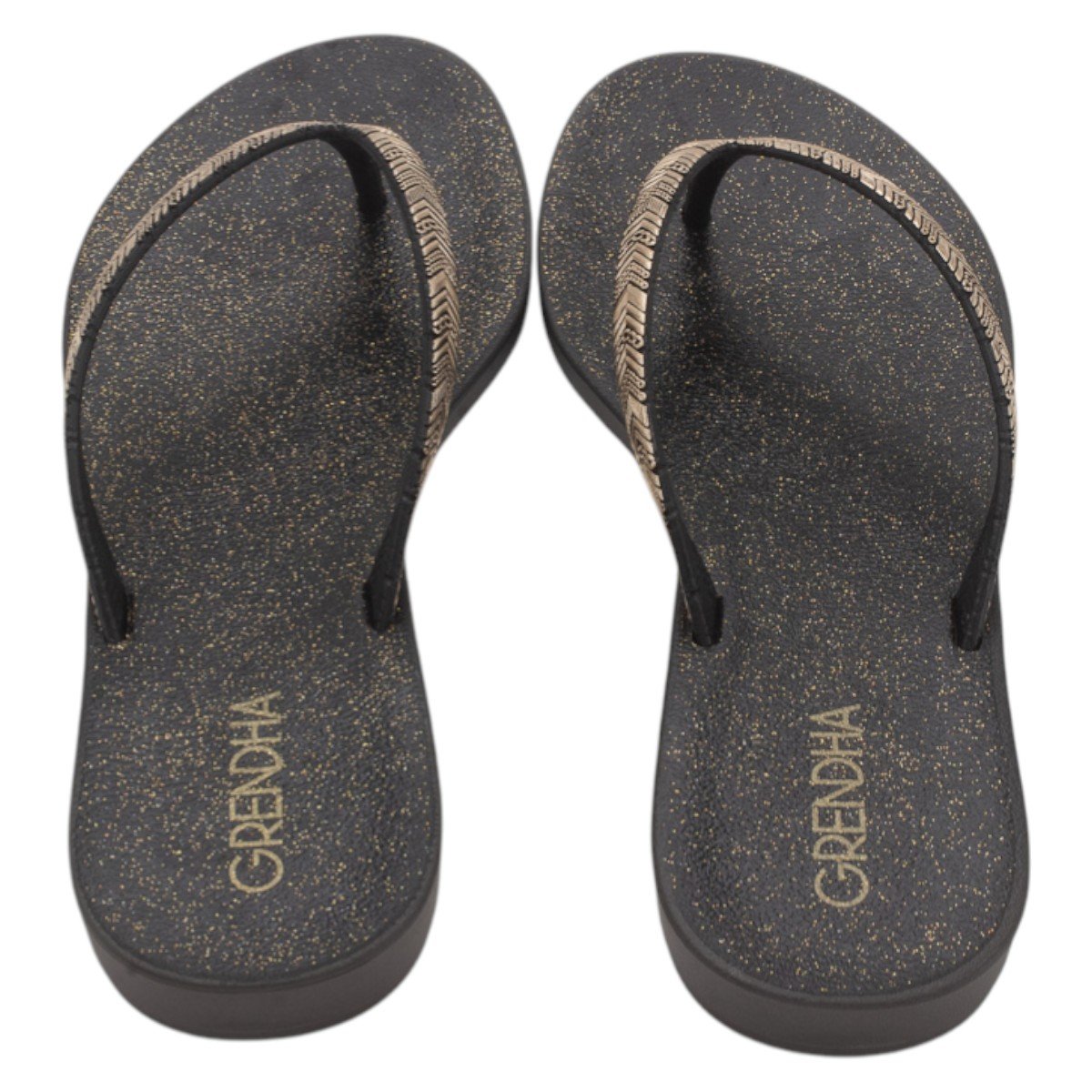 Chinelo Feminino Grendha Amor Em Flor - Preto Preto 3