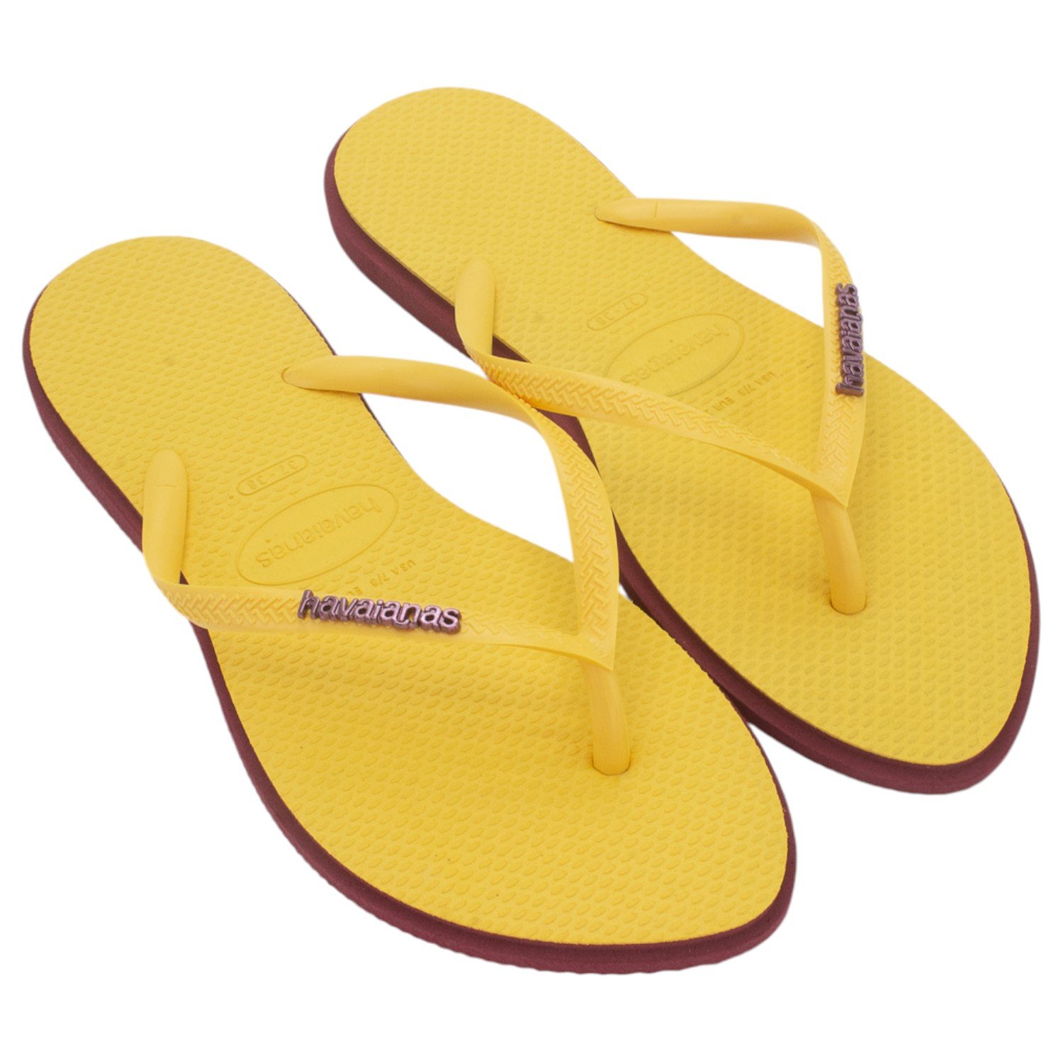 Chinelo Feminino Havaianas Slim Point - Amarelo