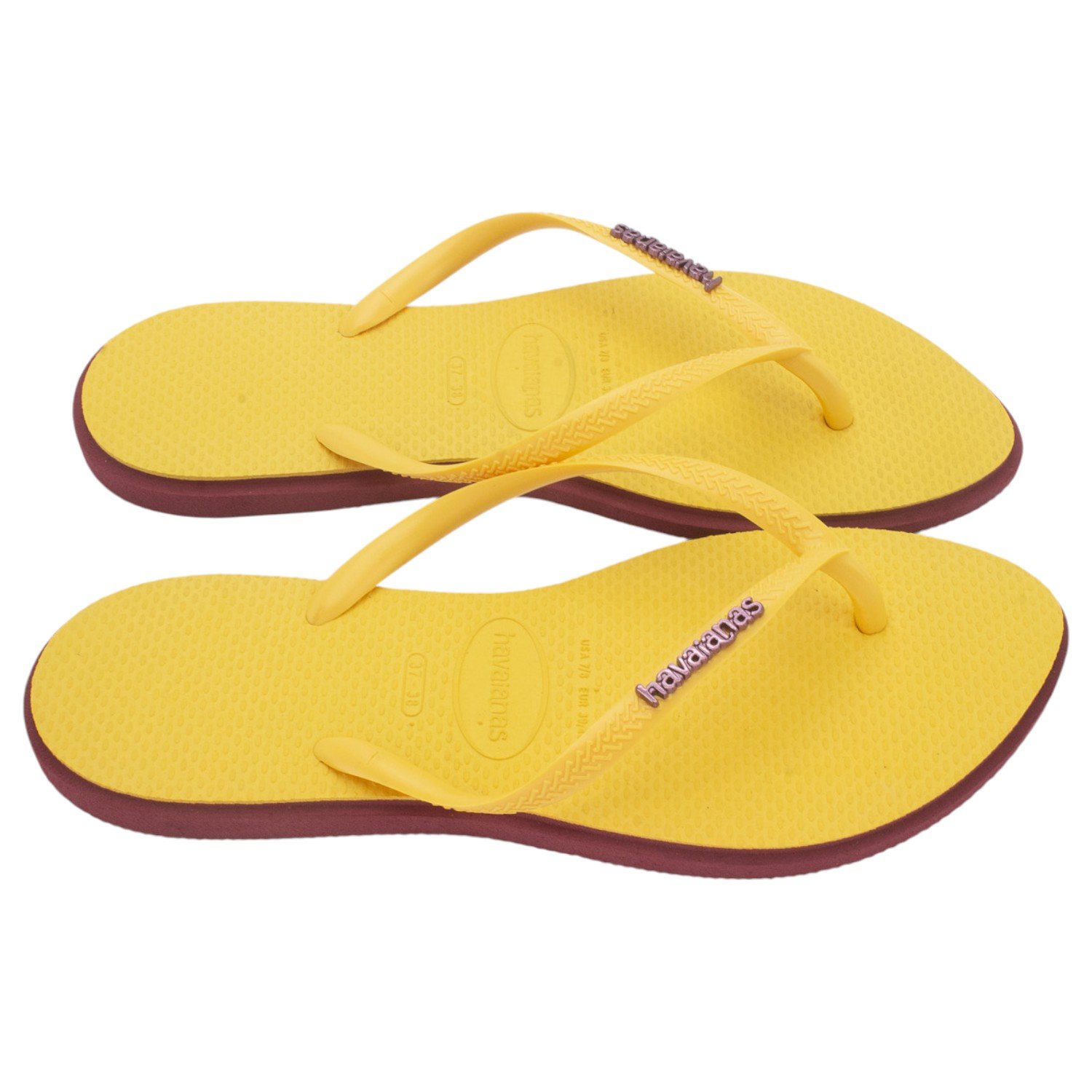 Chinelo Feminino Havaianas Slim Point - Amarelo Amarelo 2