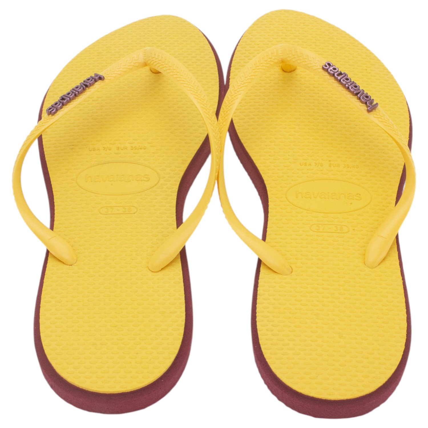 Chinelo Feminino Havaianas Slim Point - Amarelo Amarelo 3