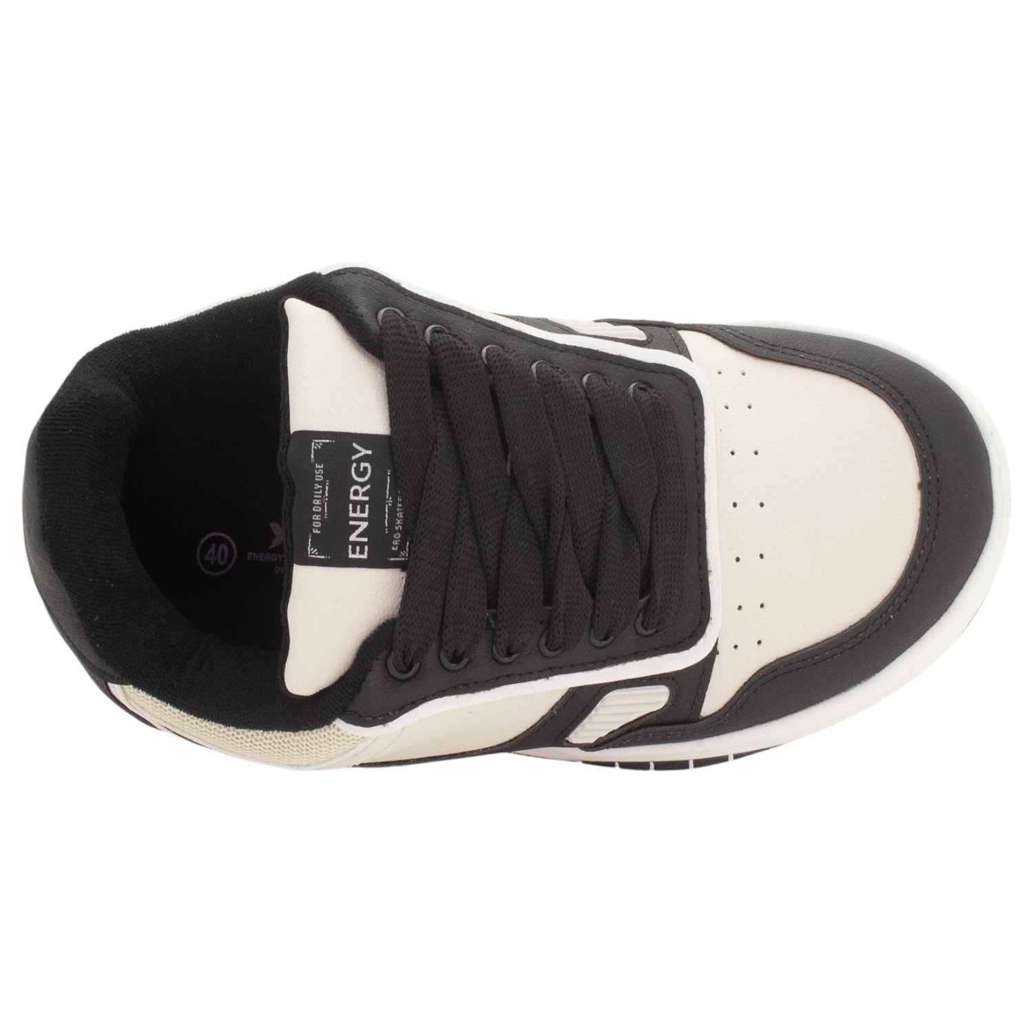 Tênis Masculino Energy 1901A - Preto Preto/Off White 5