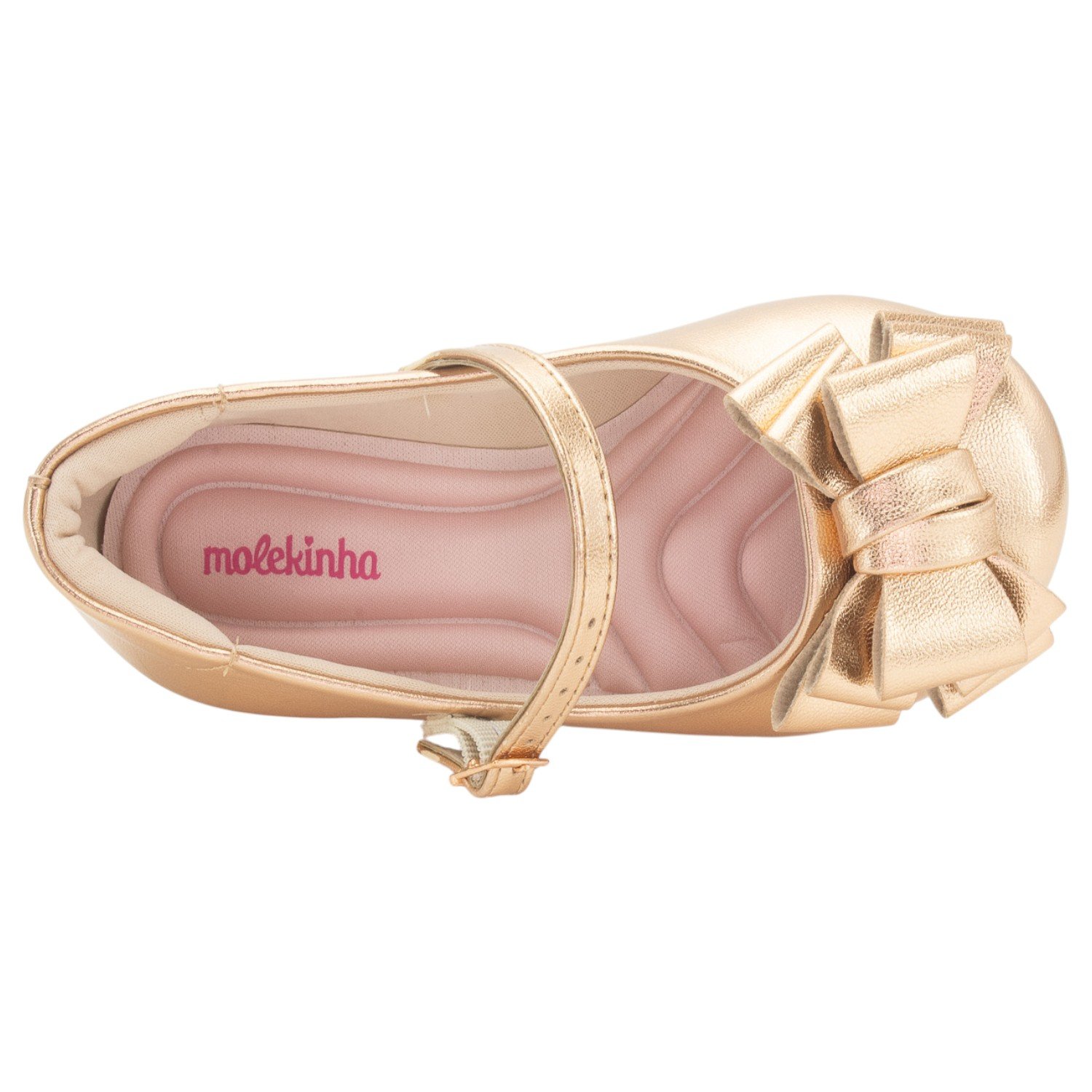 Sapatilha Infantil Menina Molekinha 2083.1122 - Ouro Rosado Dourado 5