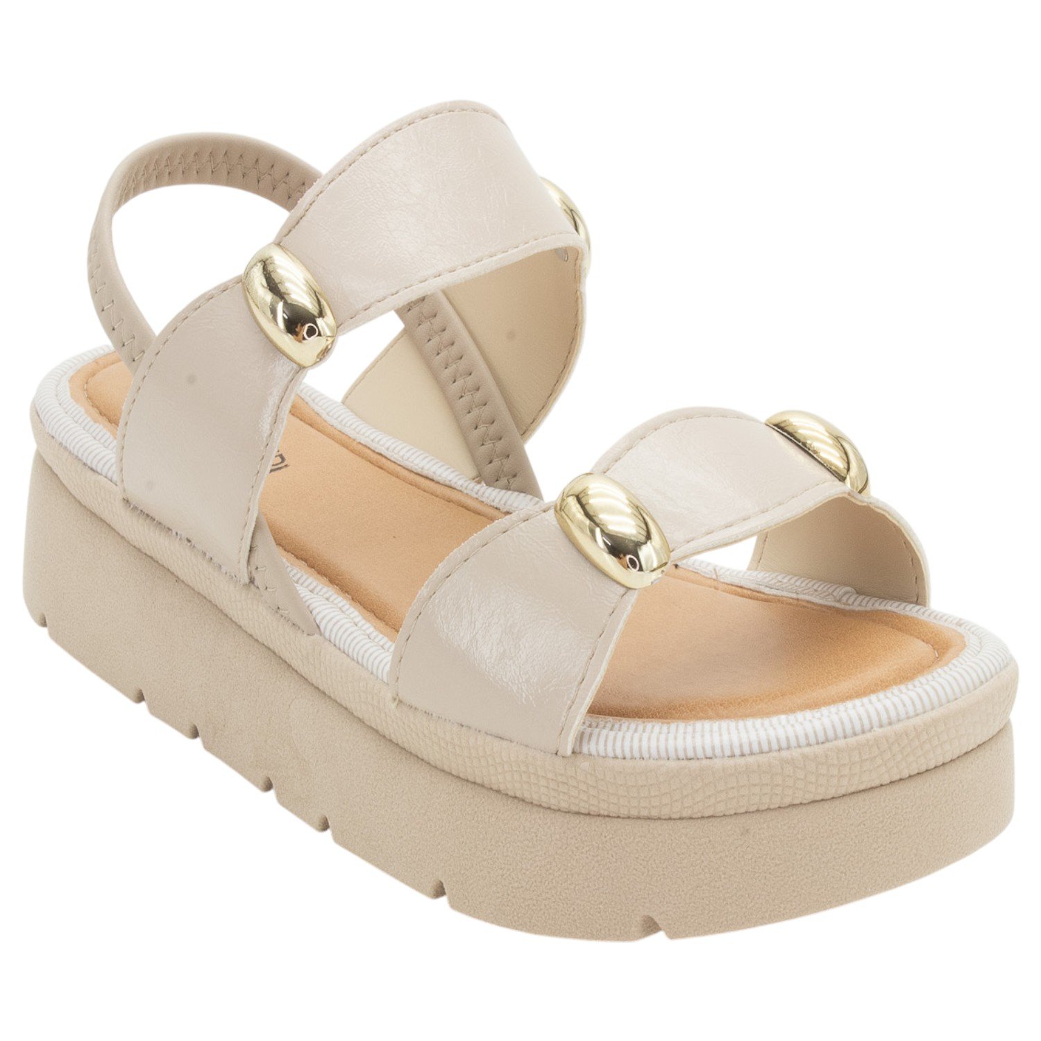 Sandália Feminina Mississipi MF992 - Bege Bege 2