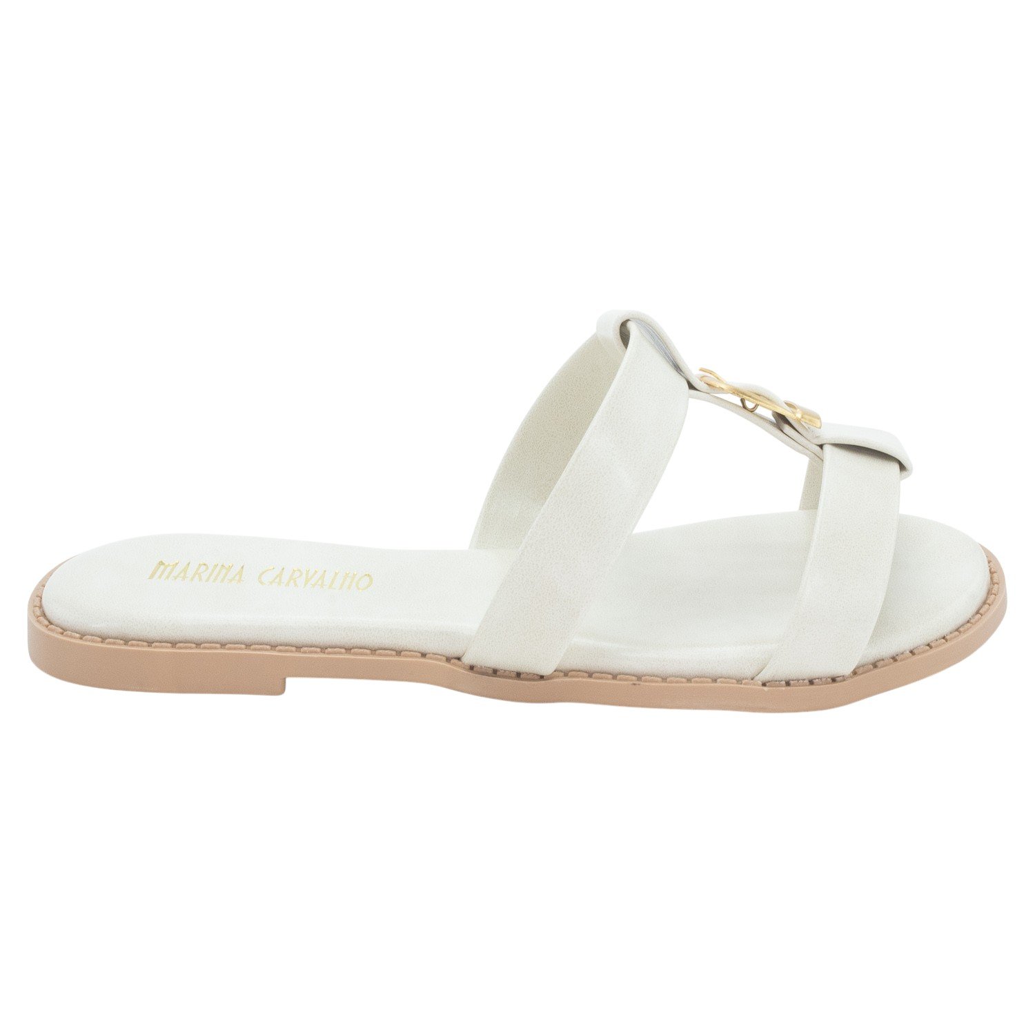 Rasteira Feminina Marina Carvalho 1723 - Off White
