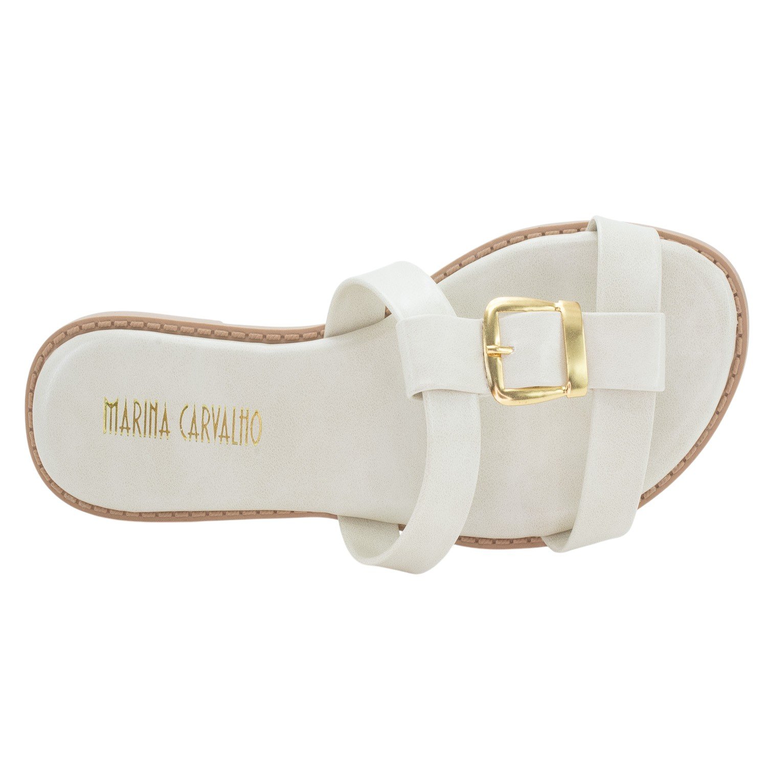 Rasteira Feminina Marina Carvalho 1723 - Off White Branco 5