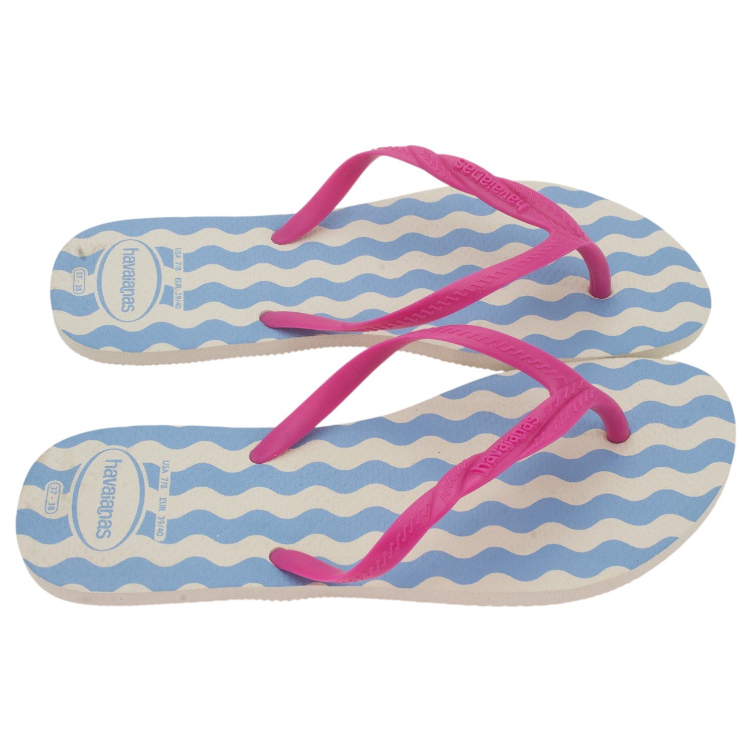 Chinelo Feminino Havaianas Fantasia Style II - Azul Rosa 2