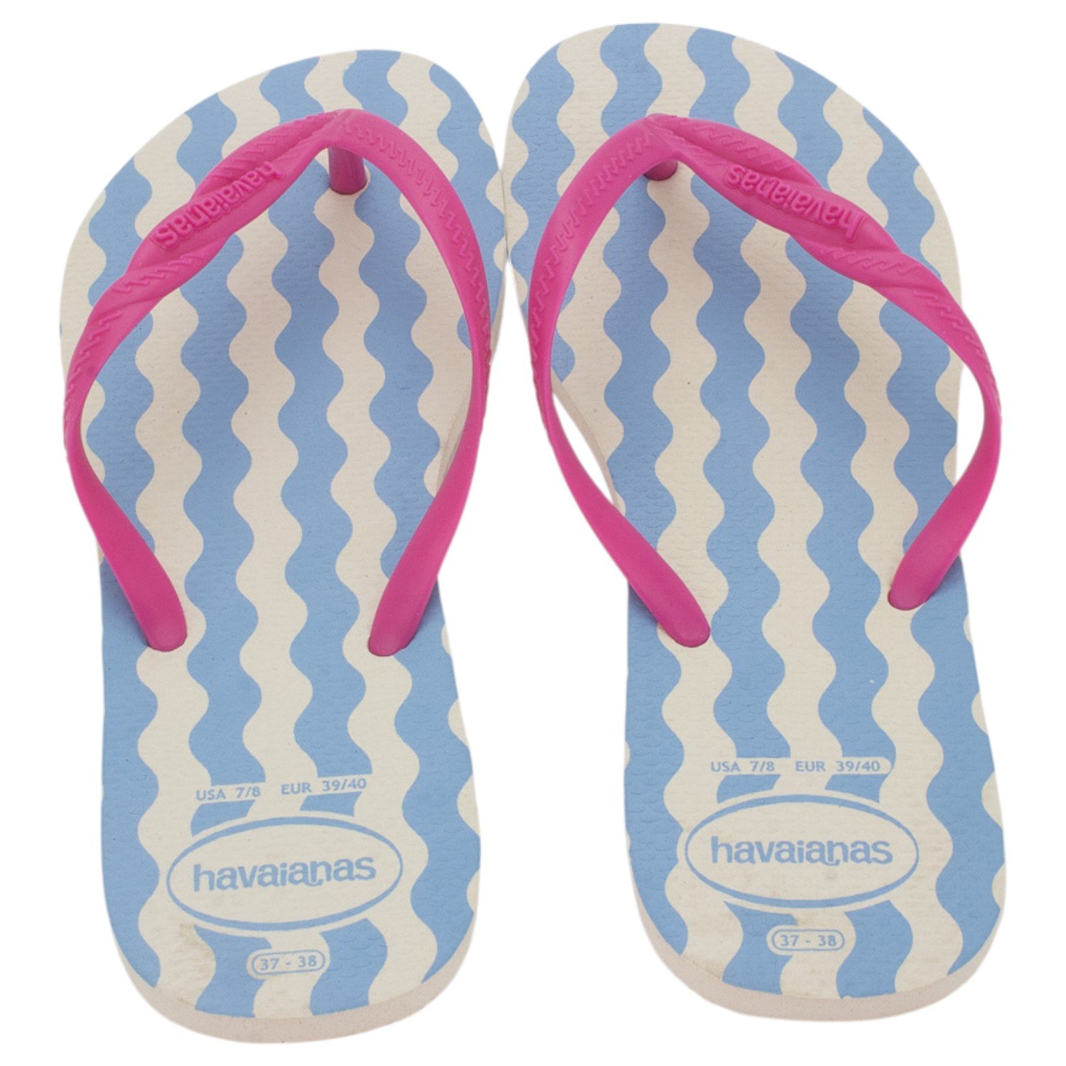 Chinelo Feminino Havaianas Fantasia Style II - Azul Rosa 3