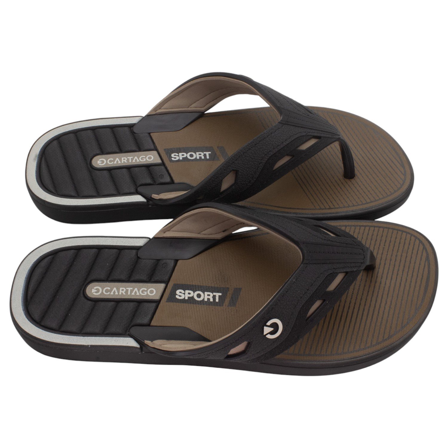 Chinelo Masculino Cartago Dallas - Marrom Preto 2