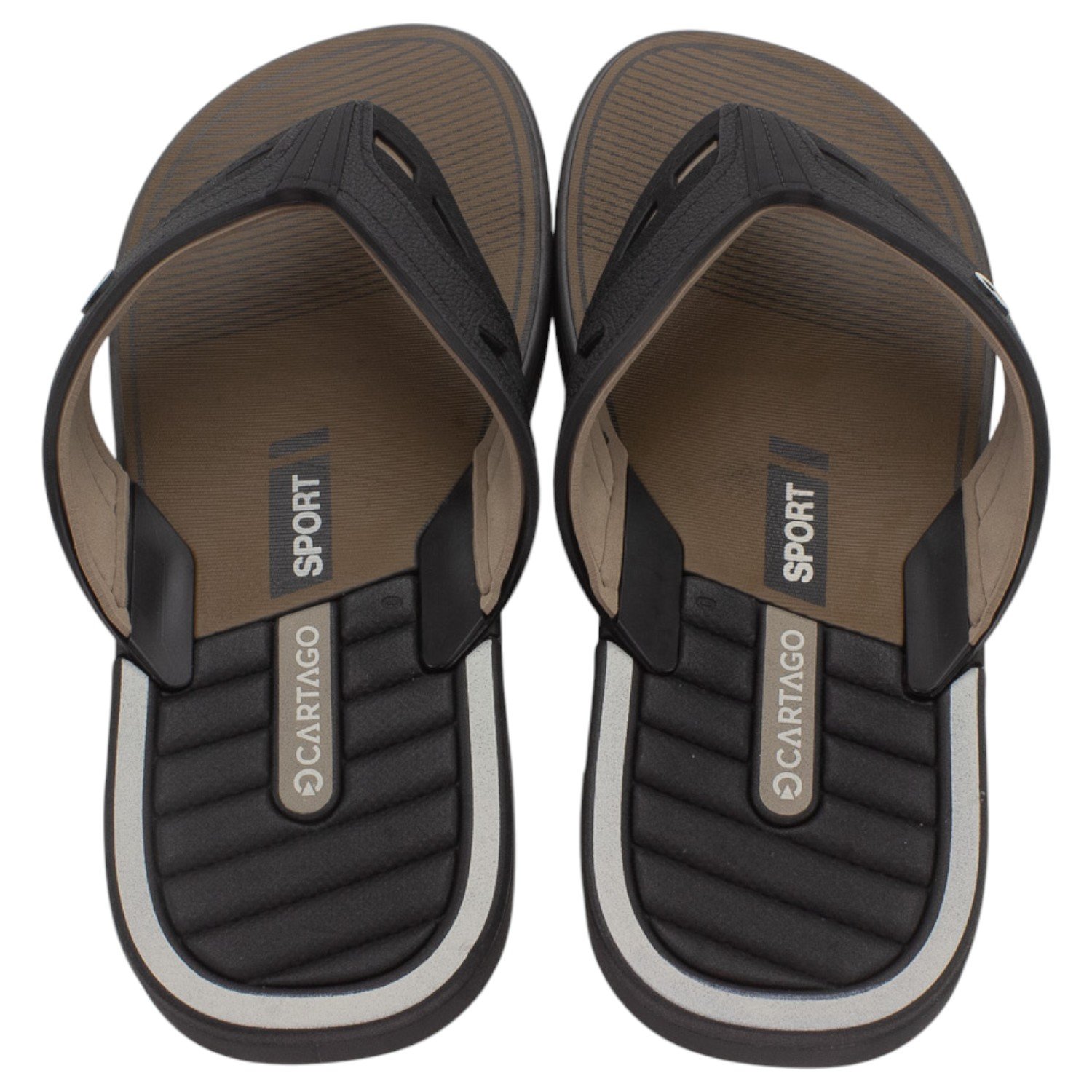 Chinelo Masculino Cartago Dallas - Marrom Preto 3