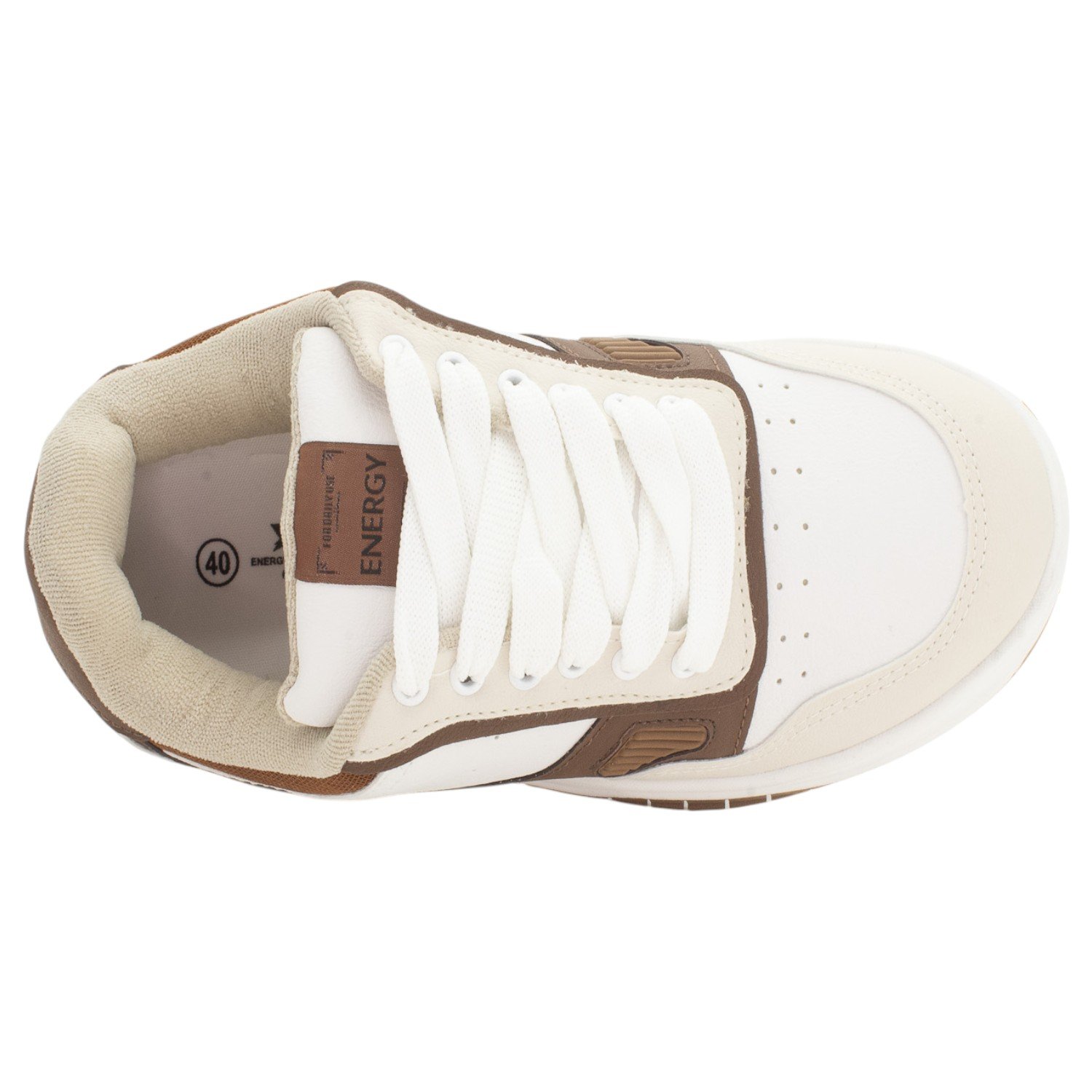 Tênis Masculino Energy 1901A - Marrom Marrom/Bege 5