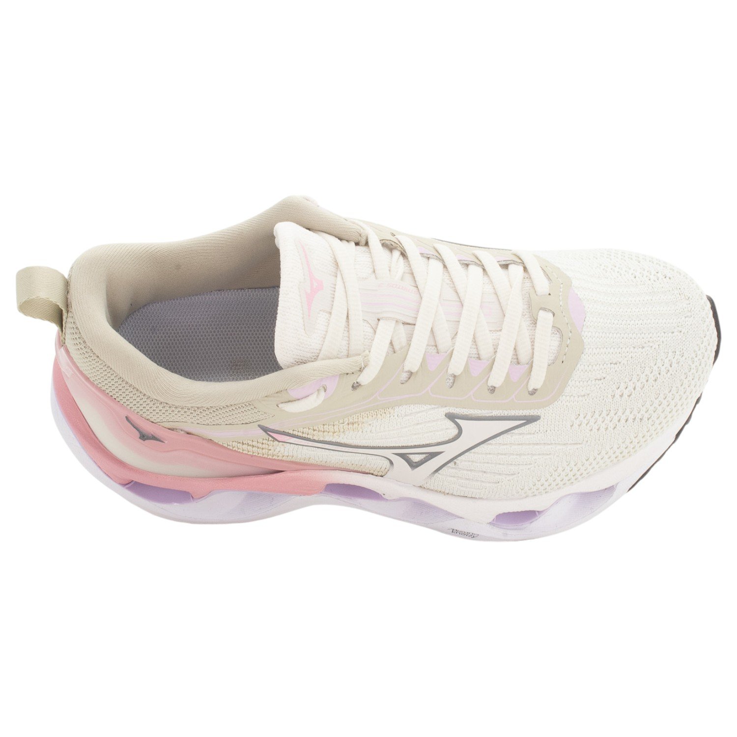 Tênis Feminino Mizuno Wave Stratos 3 - Bege Bege 5