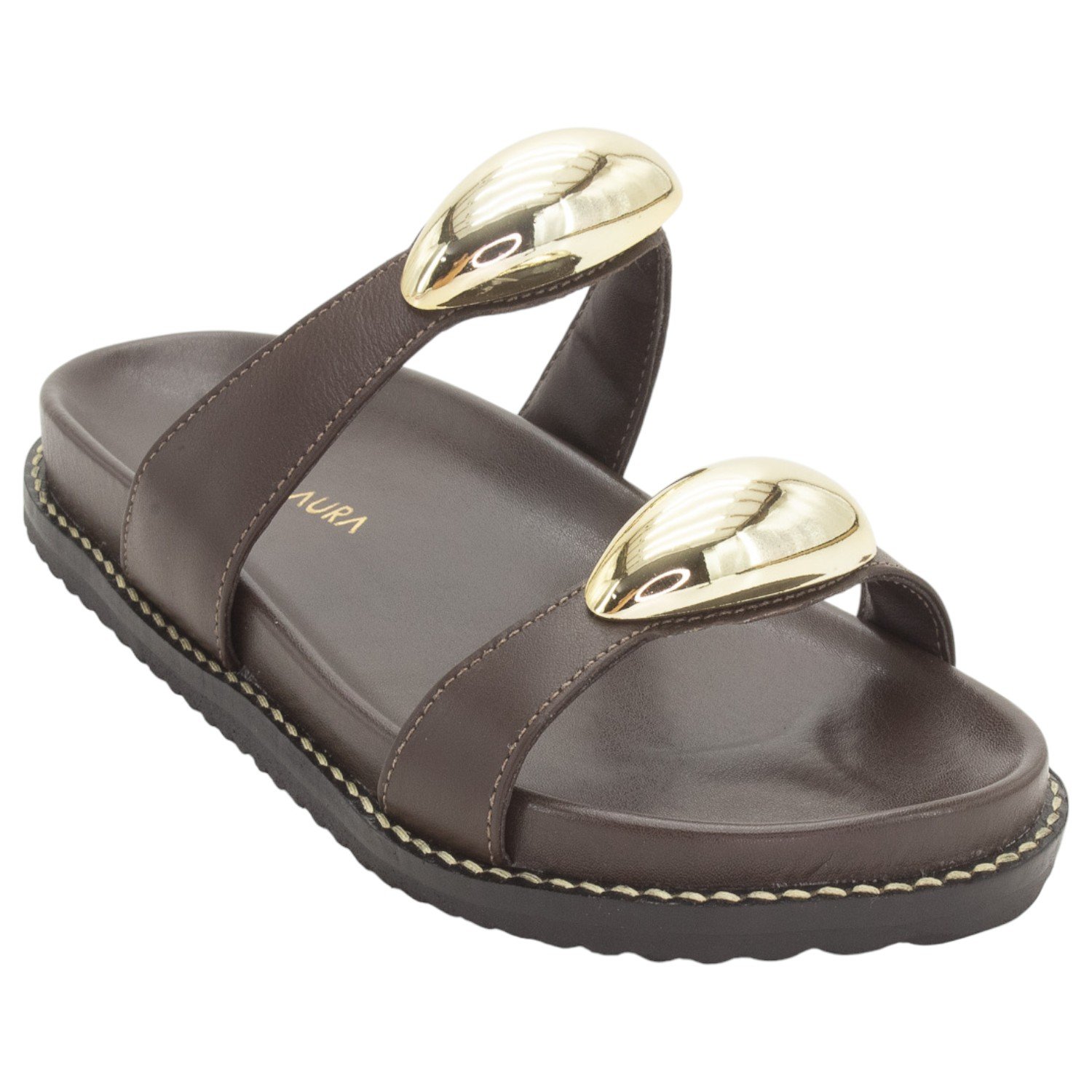 Papete Feminina Ana Laura 25165 - Marrom Marrom 2