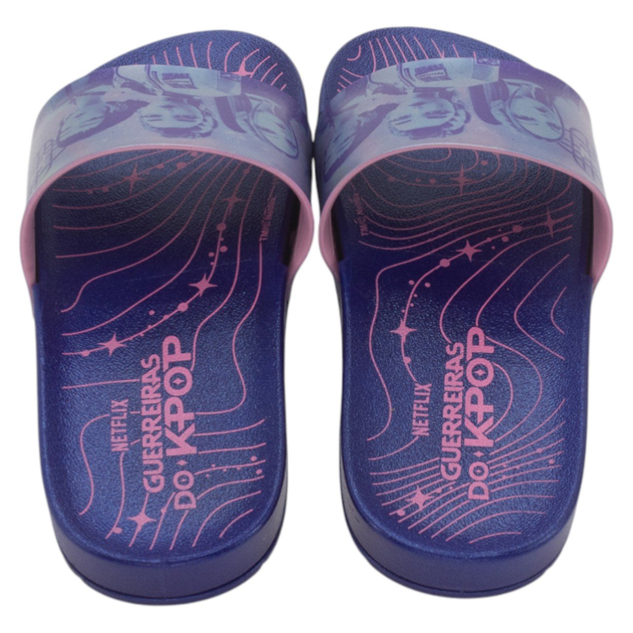 Chinelo Infantil Menina Grendene Guerreiras Do K-POP Huntrix - Azul Azul 3
