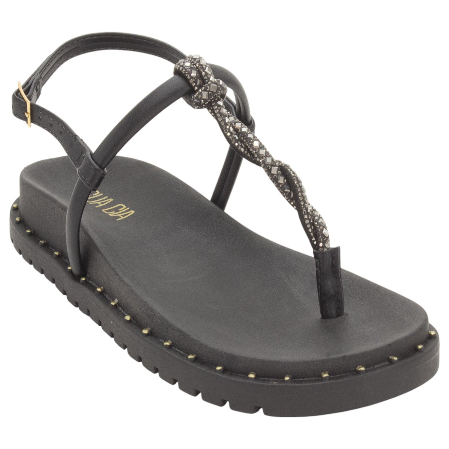 Sandália Feminina Sua Cia 8396.16158 - Preto Preto 2