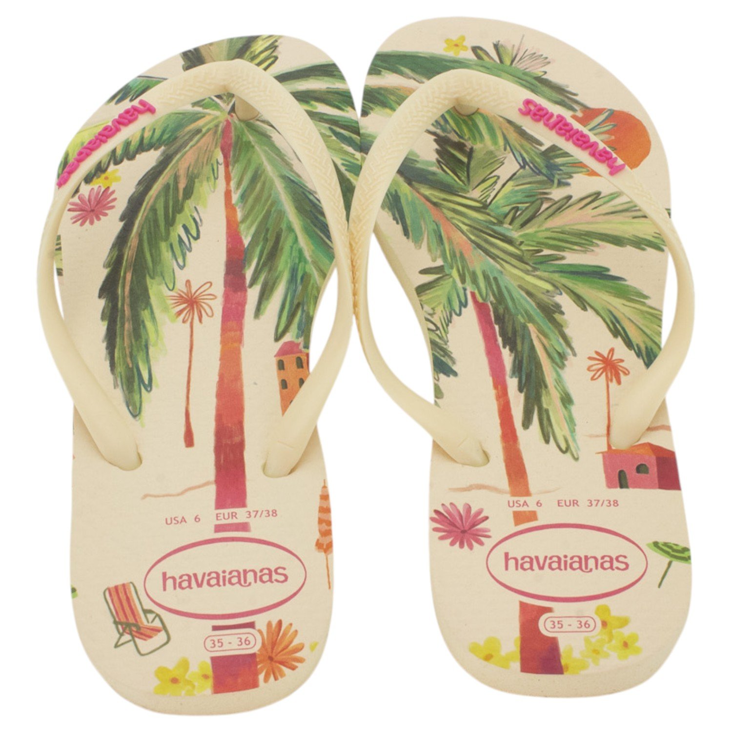 Chinelo Feminino Havaianas Slim Summer Bliss - Creme Bege 3