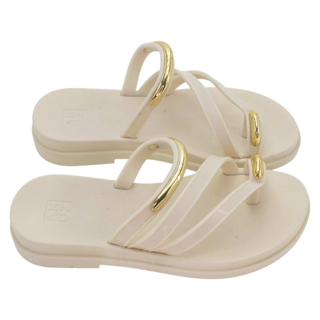 Tamanco Feminino Zaxy Lume - Off White Bege 2