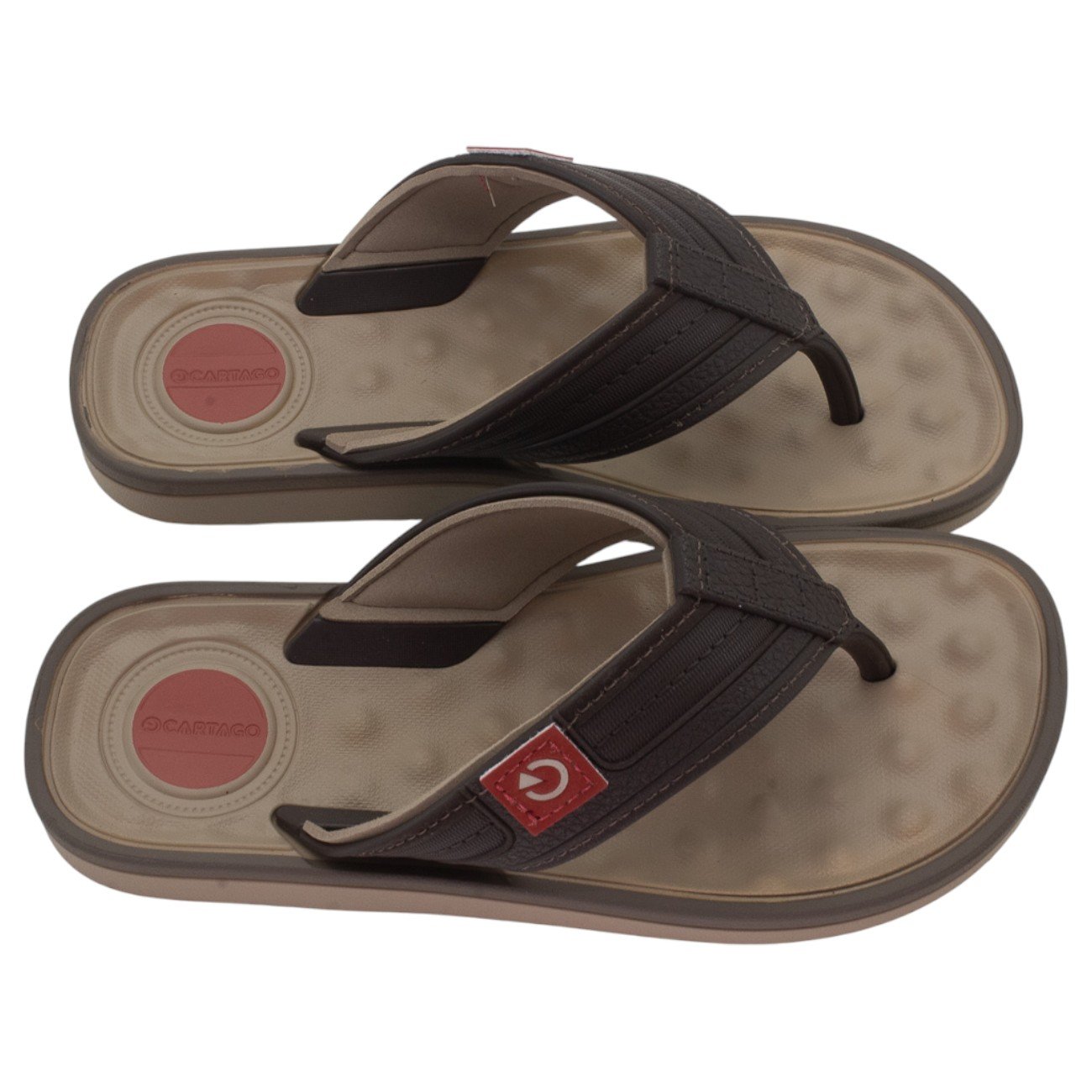 Chinelo Infantil Menino Cartago Alabama - Bege Marrom 2
