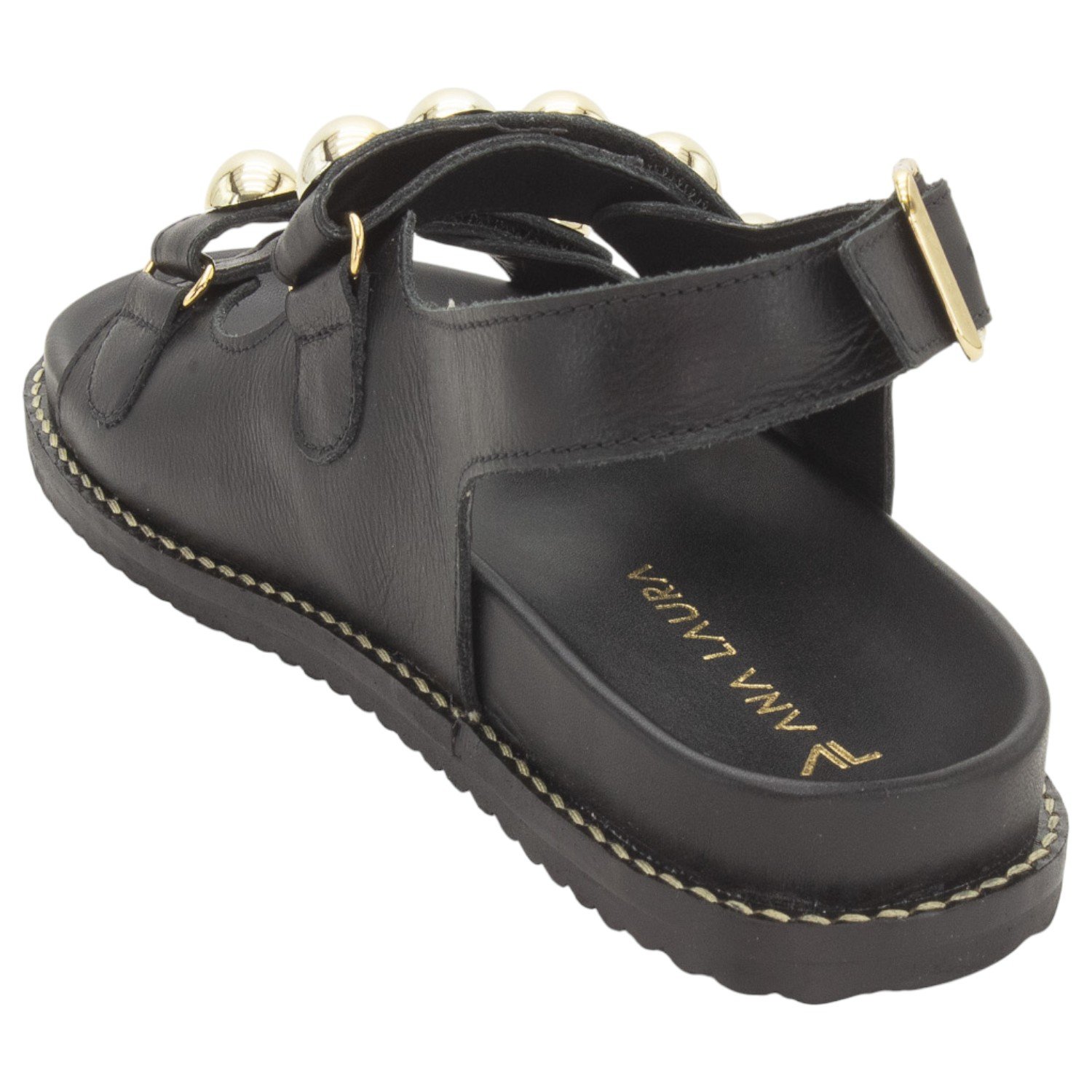 Sandália Feminina Ana Laura 25305 - Preto Preto 3