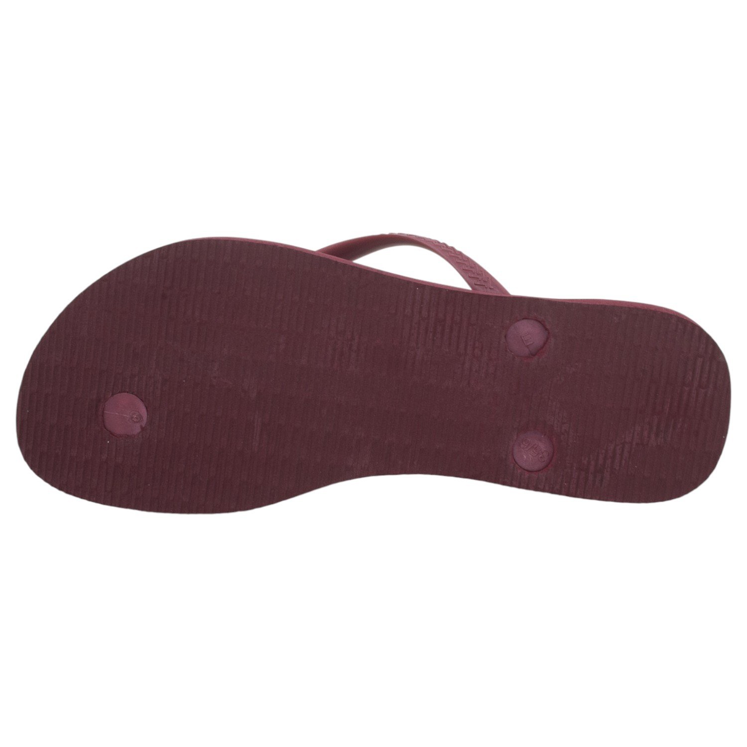 Chinelo Feminino Havaianas Slim Square Logo Metallic - Vermelho Vinho 4