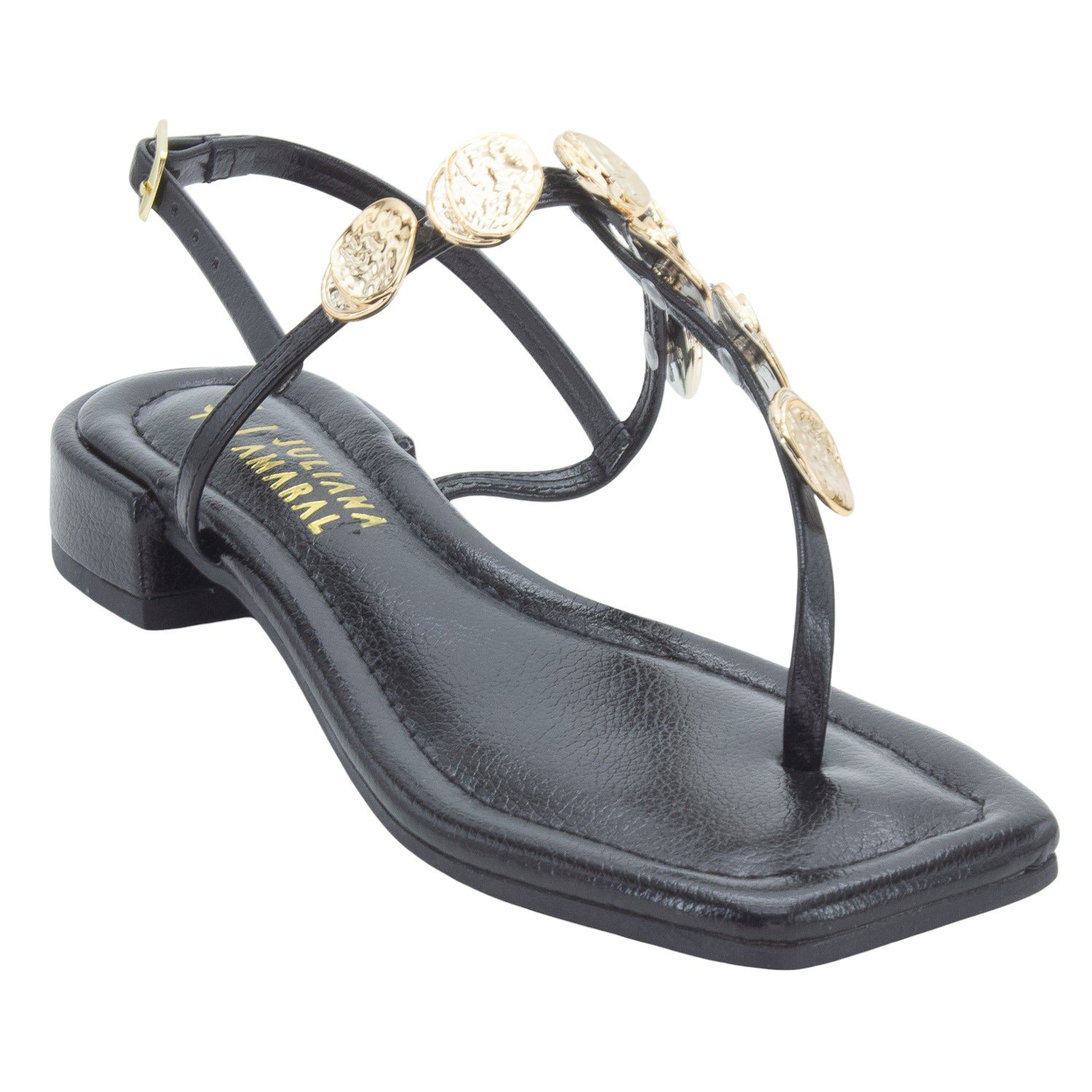 Sandália Feminina Juliana Amaral SP1521 - Preto Preto 2
