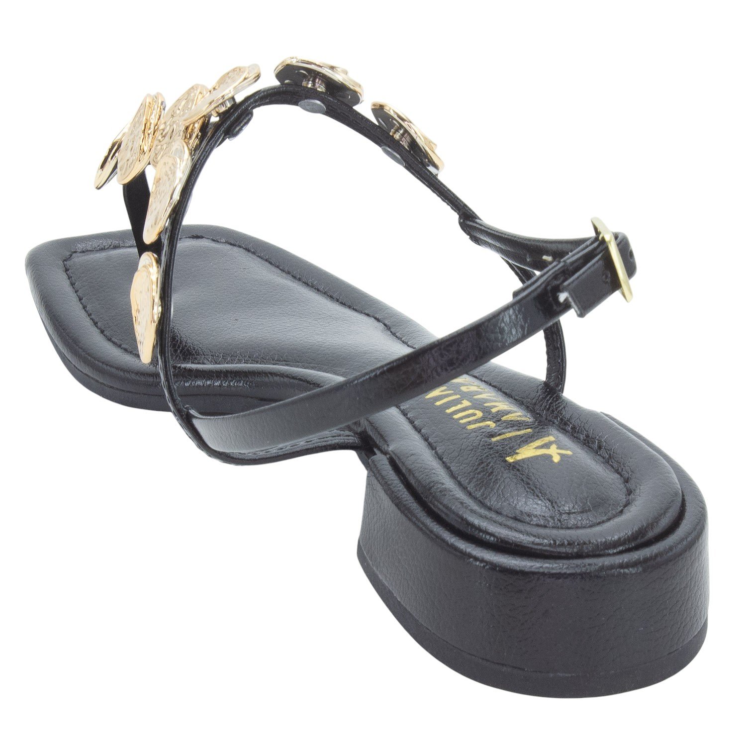 Sandália Feminina Juliana Amaral SP1521 - Preto Preto 3