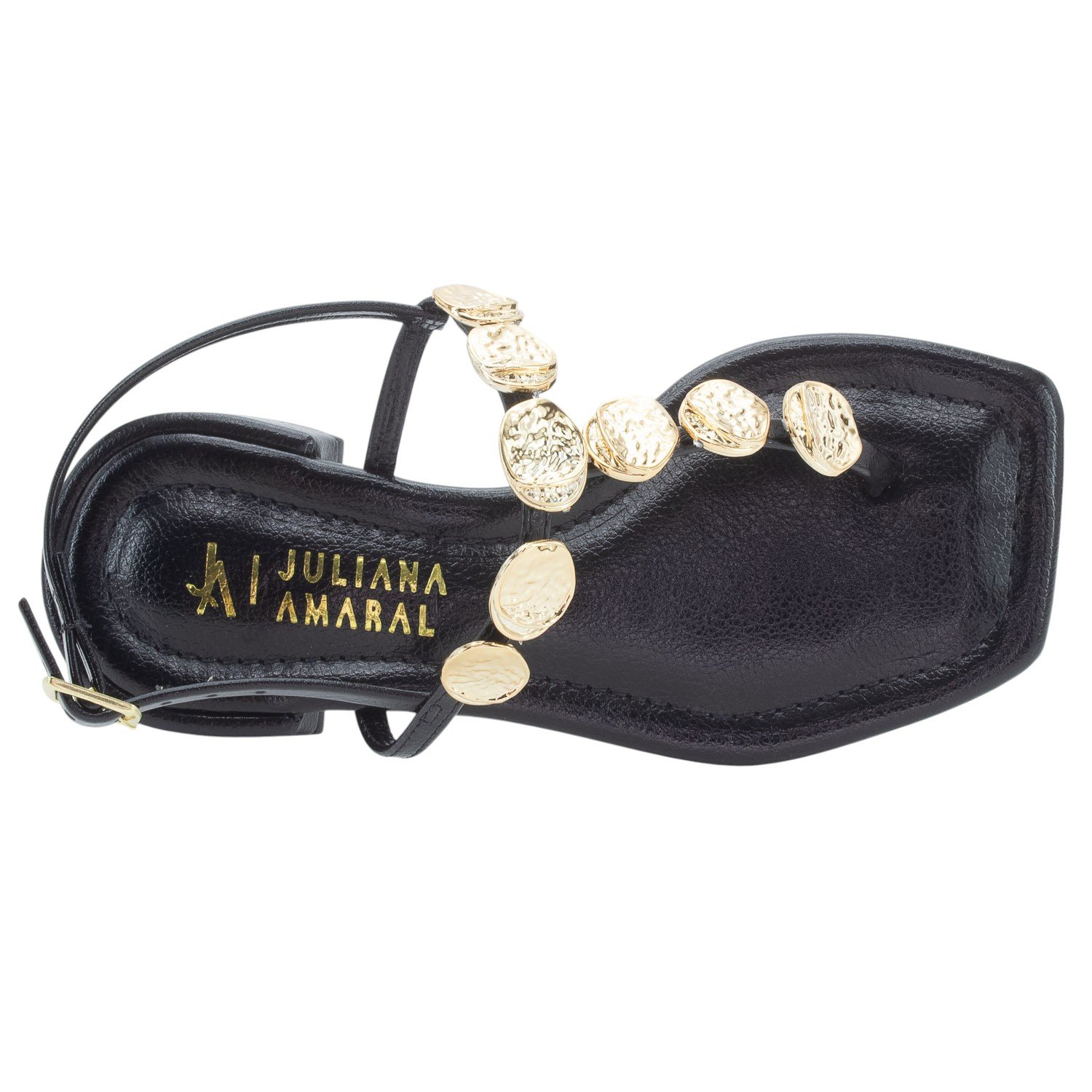 Sandália Feminina Juliana Amaral SP1521 - Preto Preto 5