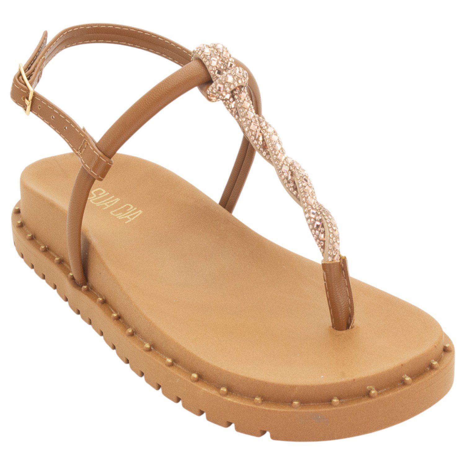 Sandália Feminina Sua Cia 8396.16158 - Marrom Marrom 2