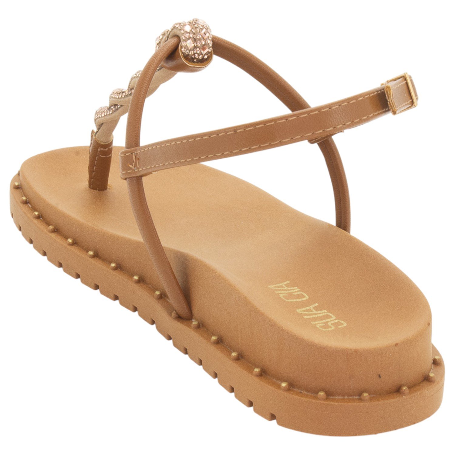 Sandália Feminina Sua Cia 8396.16158 - Marrom Marrom 3