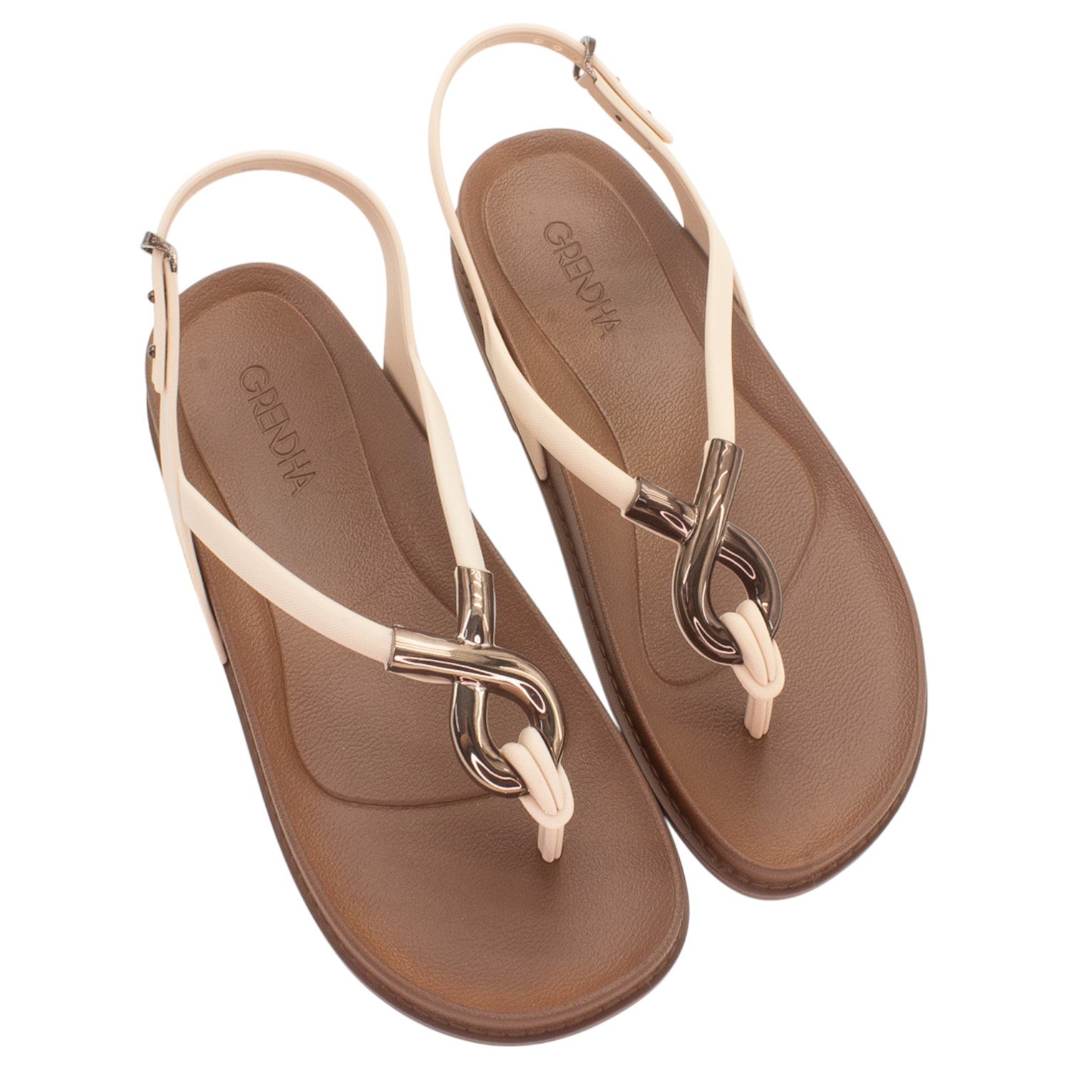 Sandália Feminina Grendha Musa - Marrom