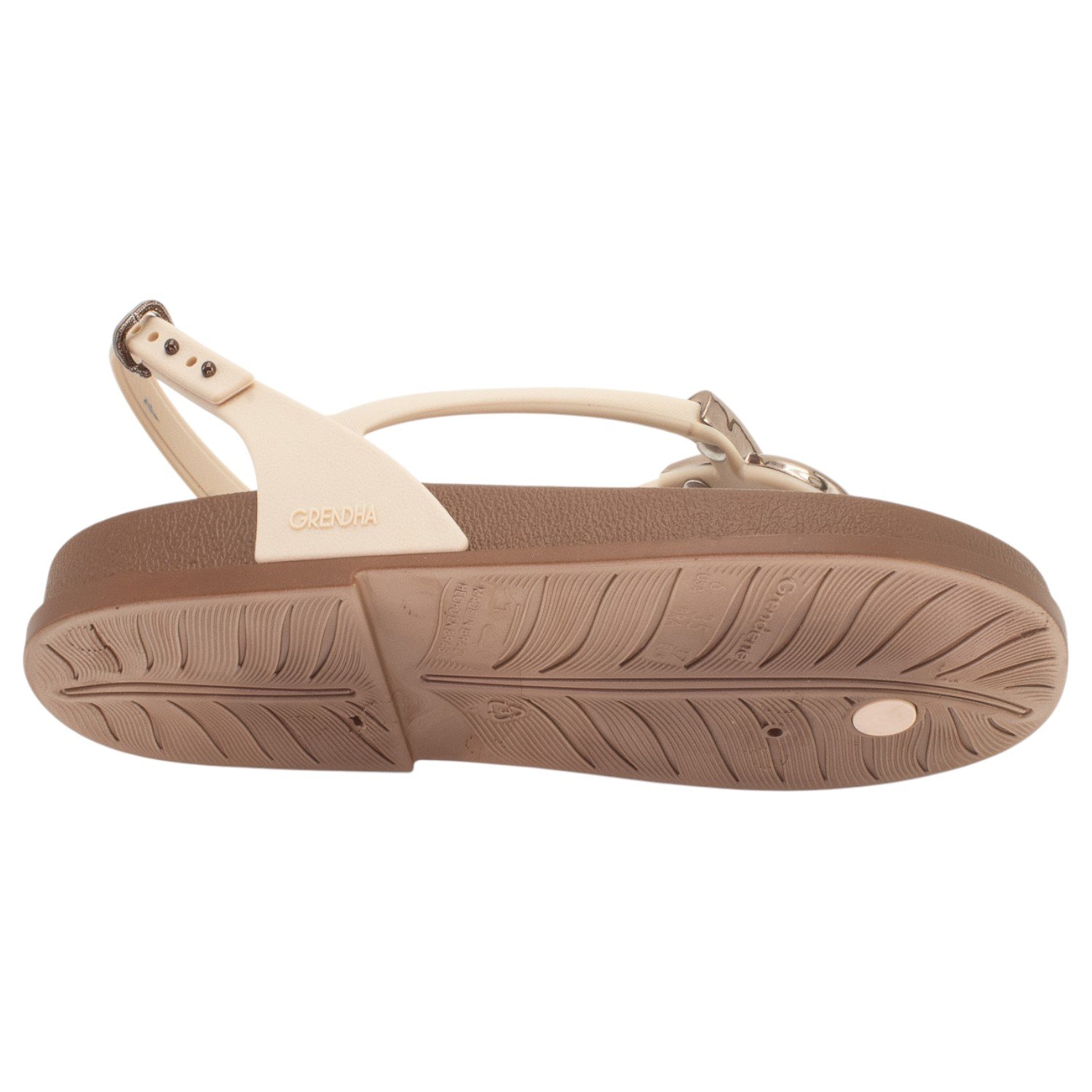 Sandália Feminina Grendha Musa - Marrom Bege 4
