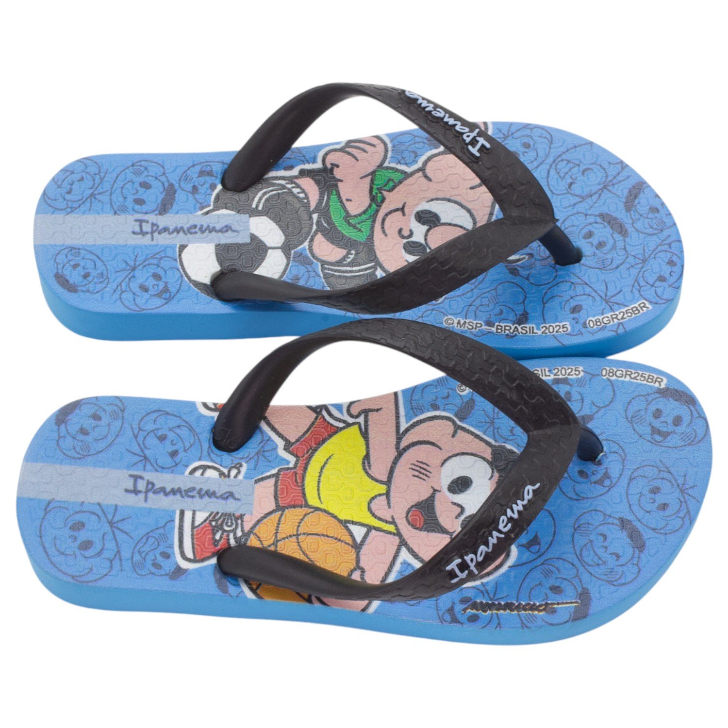 Chinelo Infantil Menino Ipanema Turma Da Mônica - Azul Preto 2